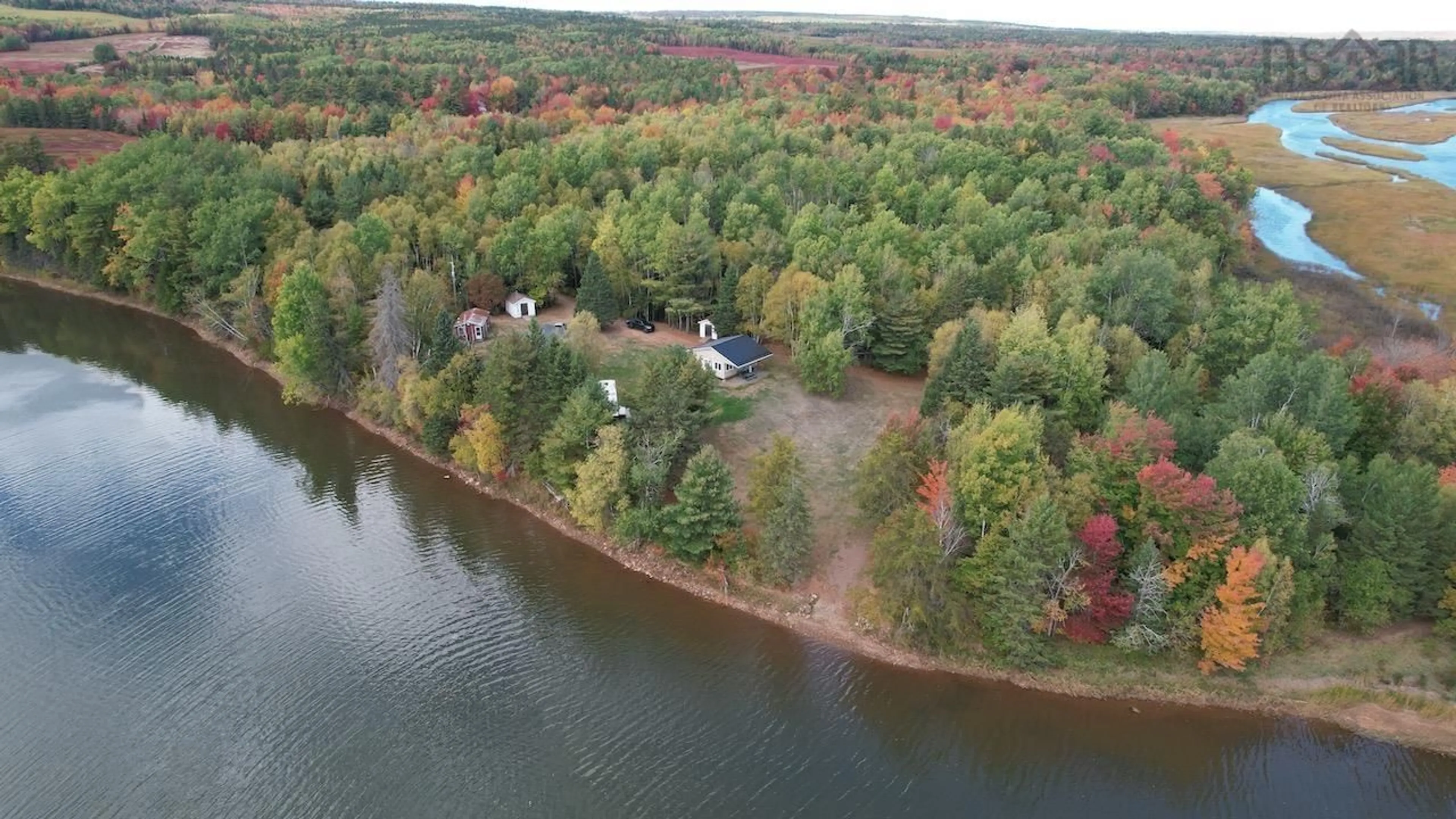 A pic from outside/outdoor area/front of a property/back of a property/a pic from drone, water/lake/river/ocean view for 1402 Kolbec Rd, Kolbec Nova Scotia B0M 1P0