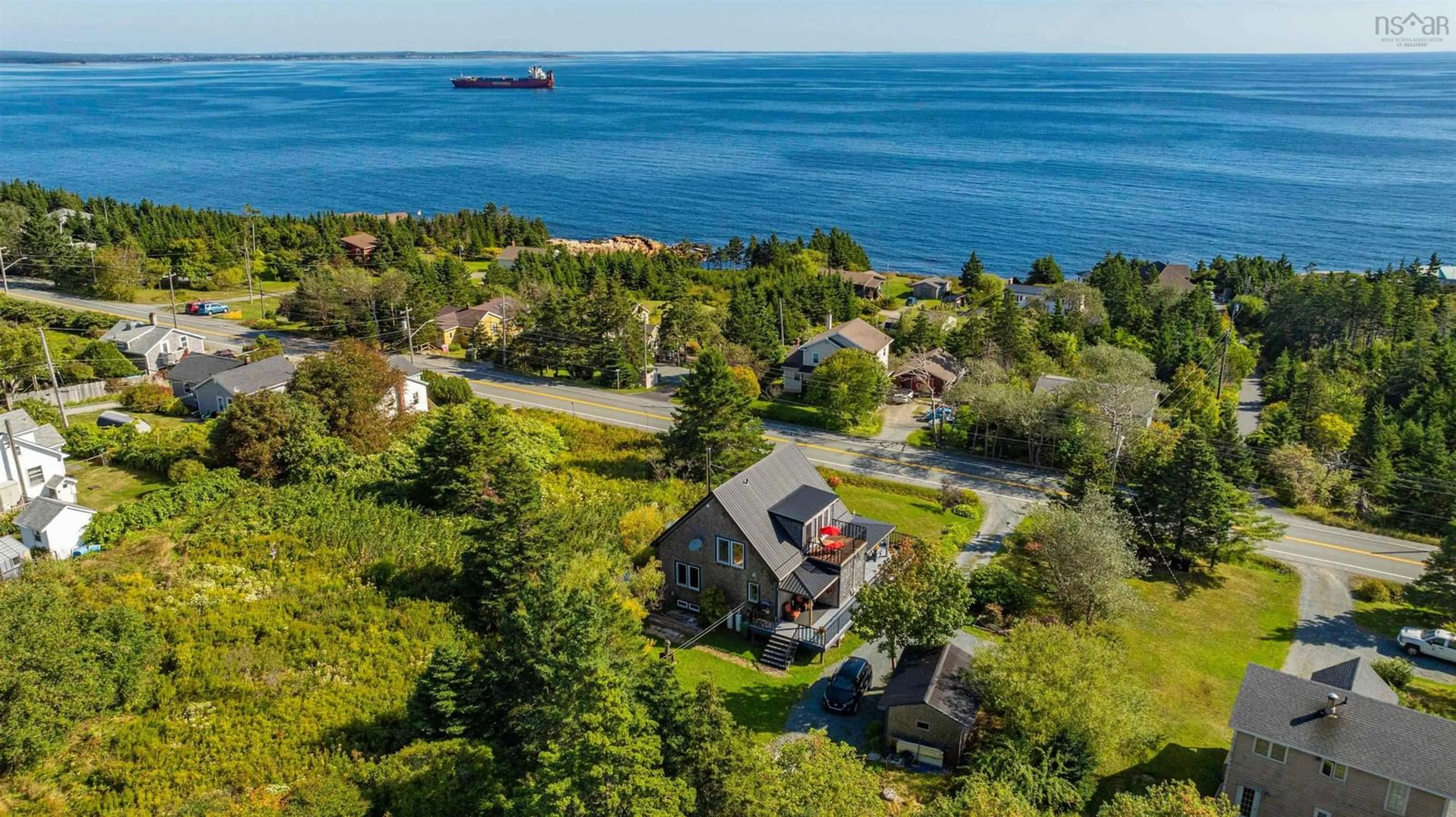 A pic from outside/outdoor area/front of a property/back of a property/a pic from drone, water/lake/river/ocean view for 687 Ketch Harbour Rd, Portuguese Cove Nova Scotia B3V 1K2