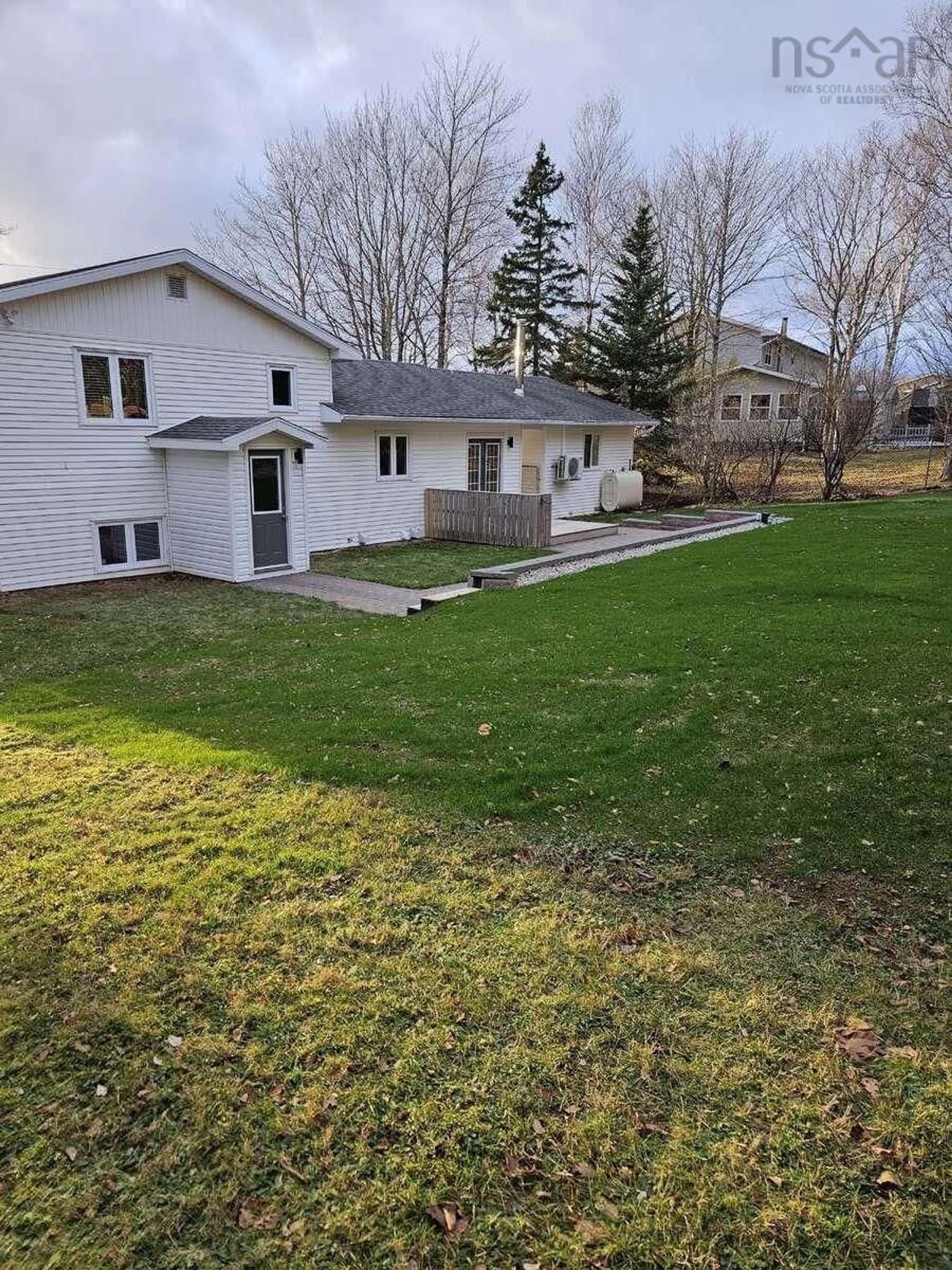 A pic from outside/outdoor area/front of a property/back of a property/a pic from drone, unknown for 42 Bardmoor Cres, Sydney River Nova Scotia B1S 3J6