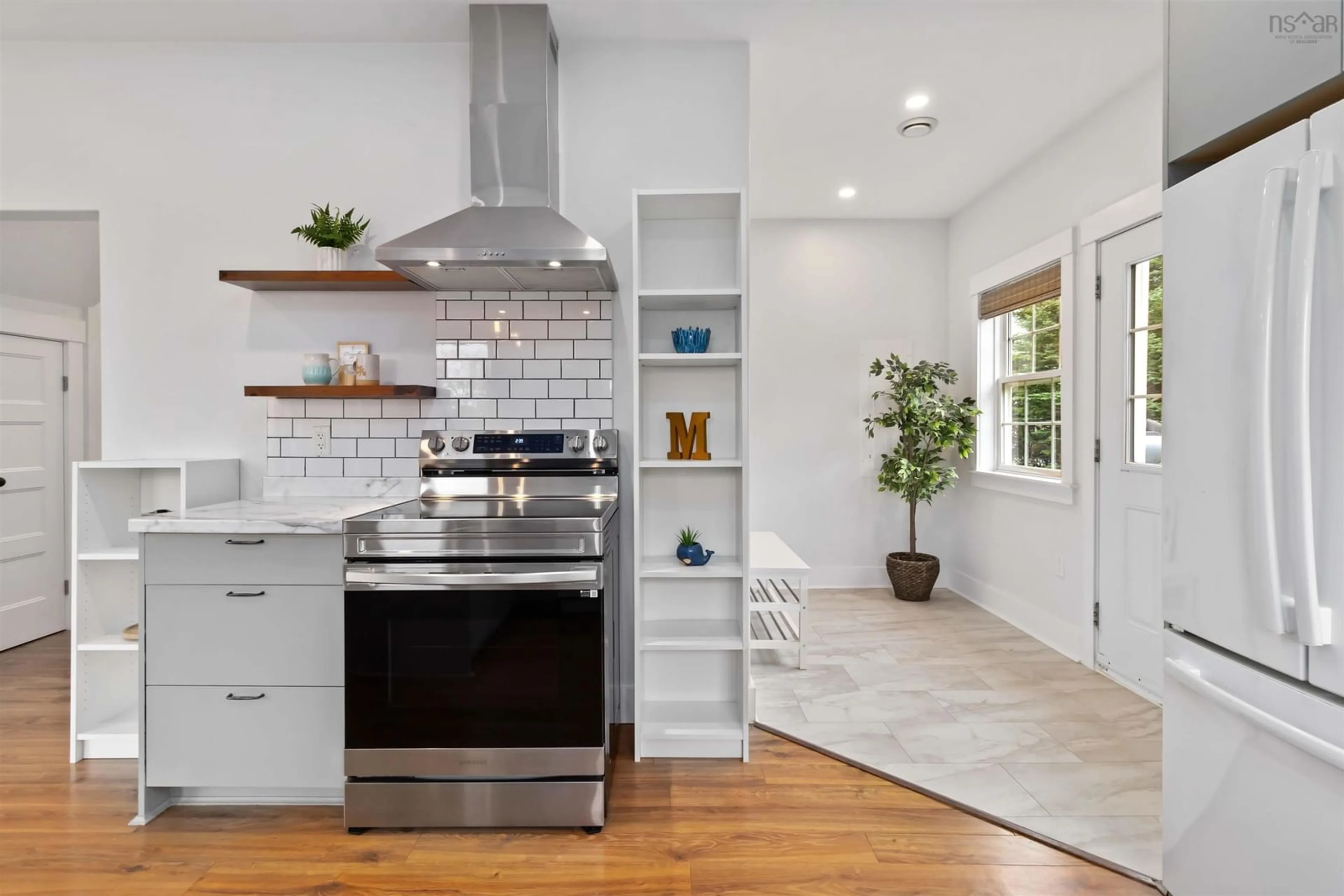 Open concept kitchen, ceramic/tile floor for 15 Amys Drive, Hackett's Cove Nova Scotia B3Z 3M3