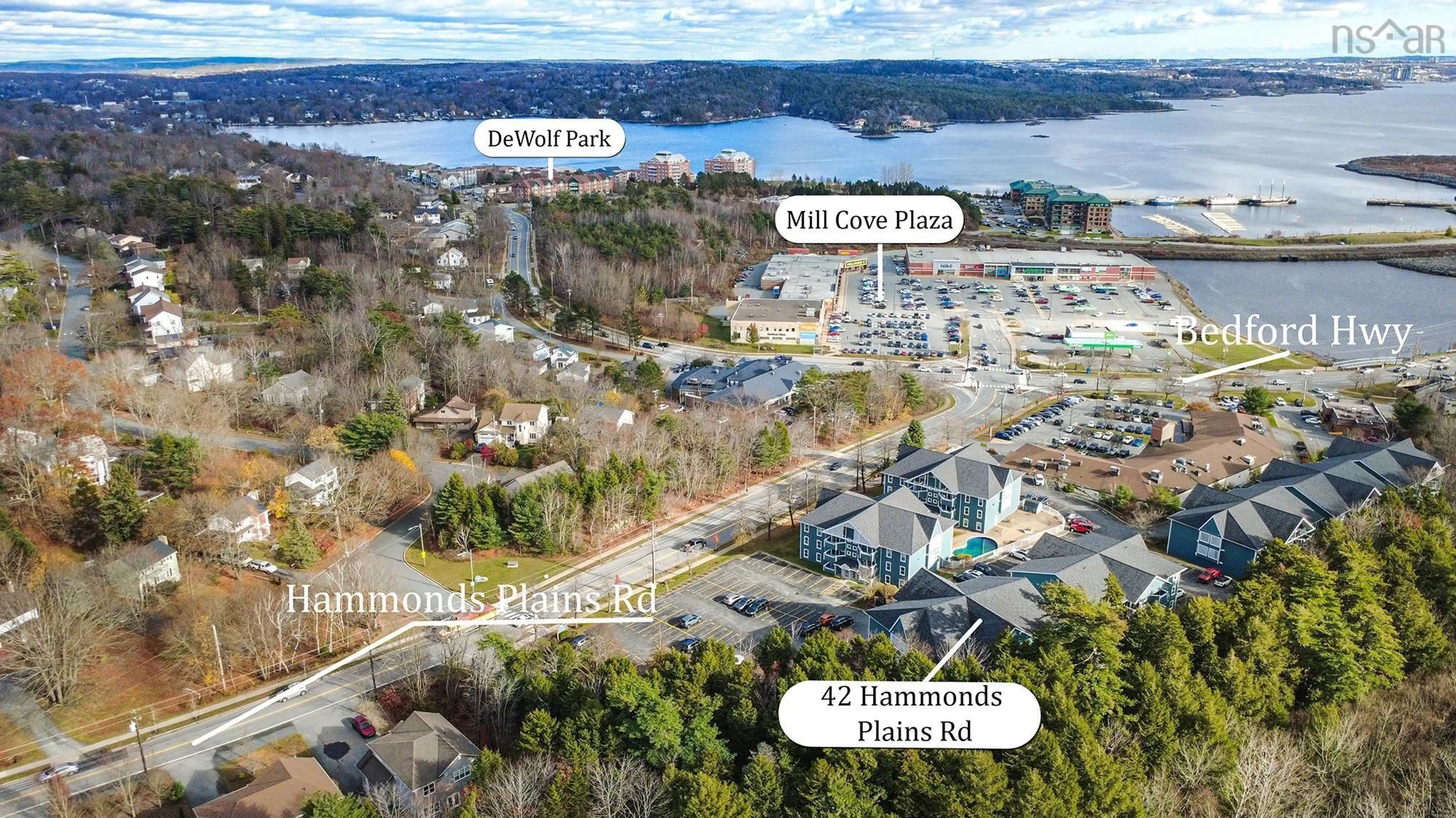 A pic from outside/outdoor area/front of a property/back of a property/a pic from drone, water/lake/river/ocean view for 42 Hammonds Plains Rd #523, Bedford Nova Scotia B4A 3P8