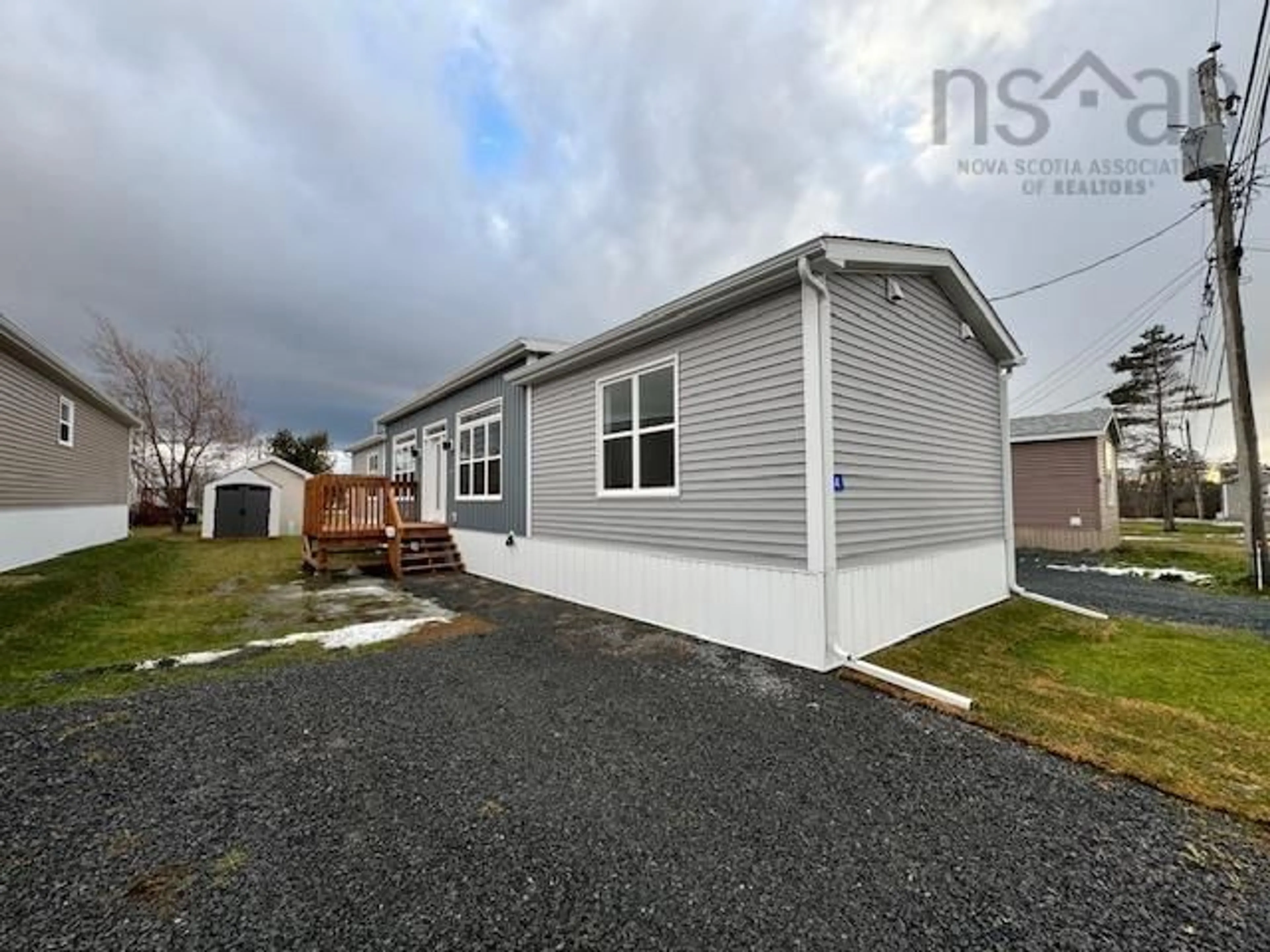 Home with vinyl exterior material, street for 4 Christopher Ave, Mount Uniacke Nova Scotia B0N 1Z0
