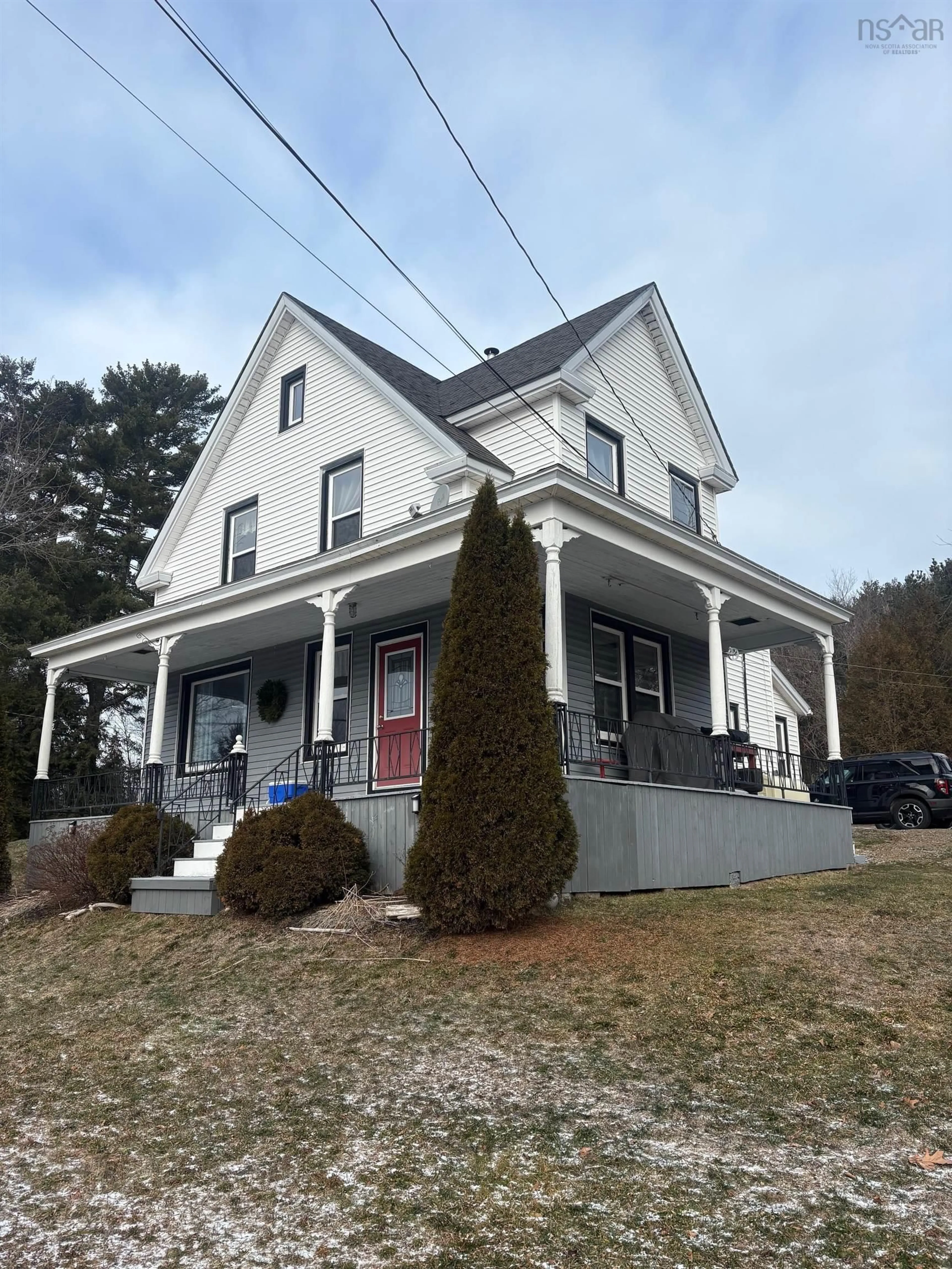 A pic from outside/outdoor area/front of a property/back of a property/a pic from drone, building for 13720 Highway 3, Dayspring Nova Scotia B4V 5P3