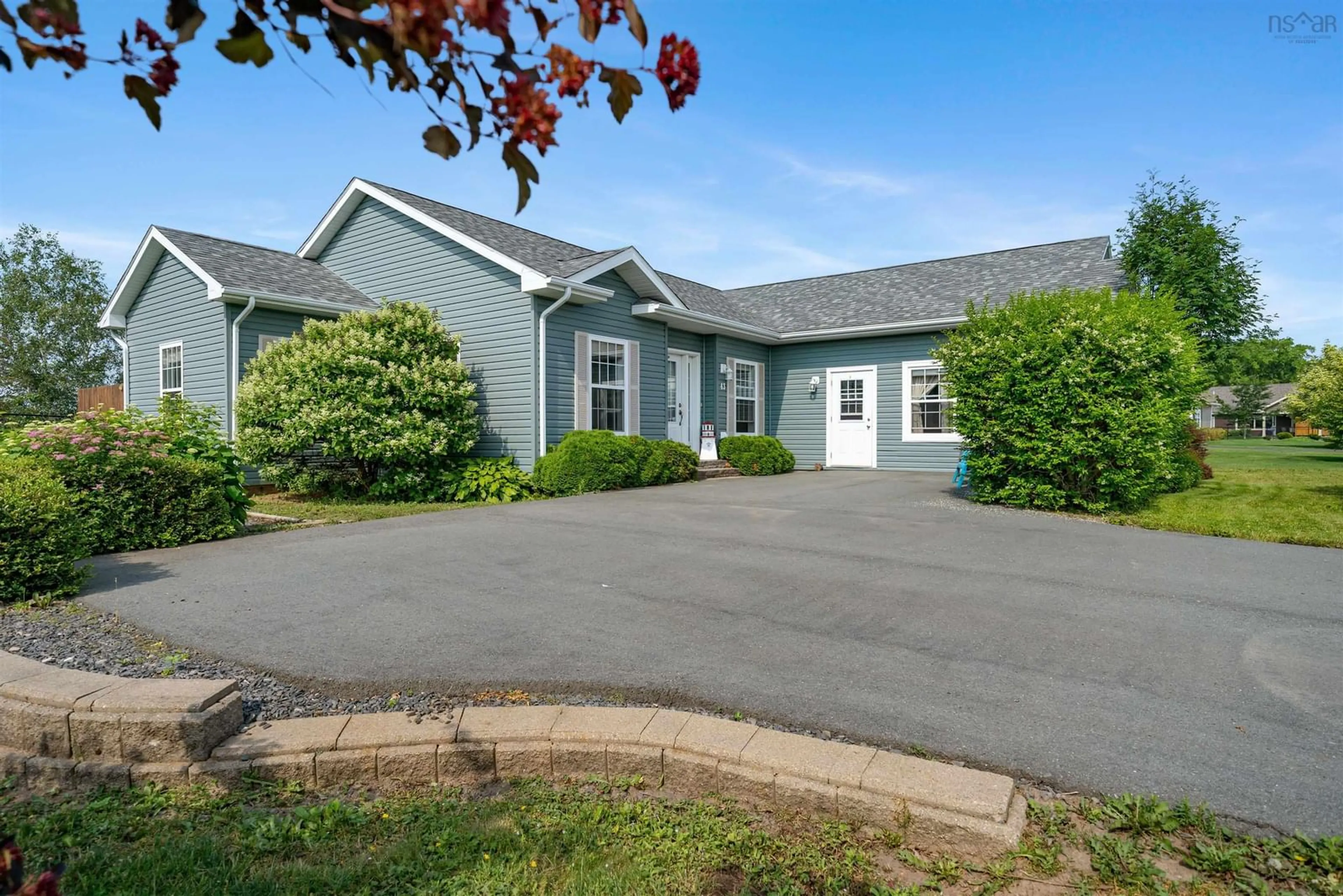 A pic from outside/outdoor area/front of a property/back of a property/a pic from drone, street for 43 Deer Haven Drive, Kentville Nova Scotia B4N 0B8