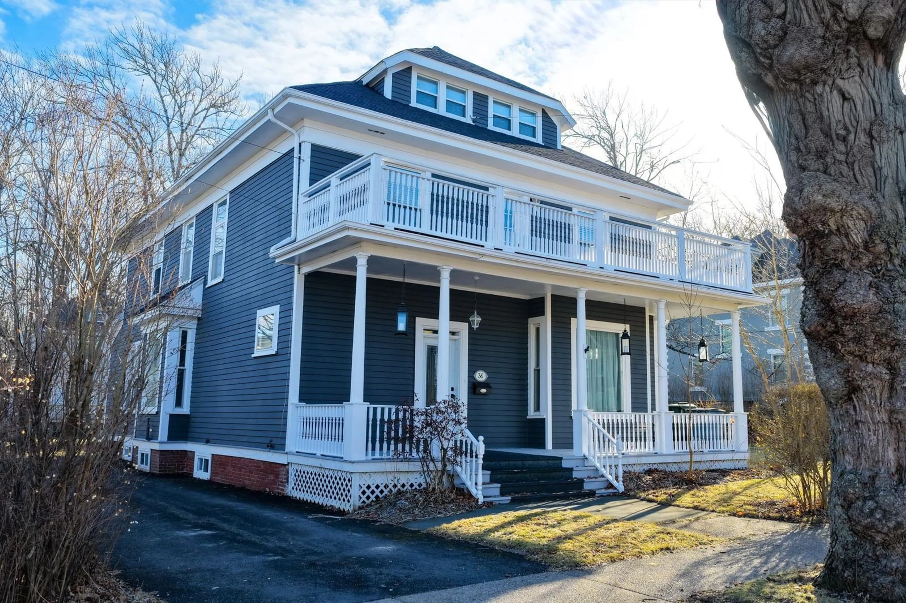 Home with vinyl exterior material, street for 36 Whitney Ave, Sydney Nova Scotia B1P 4Z7