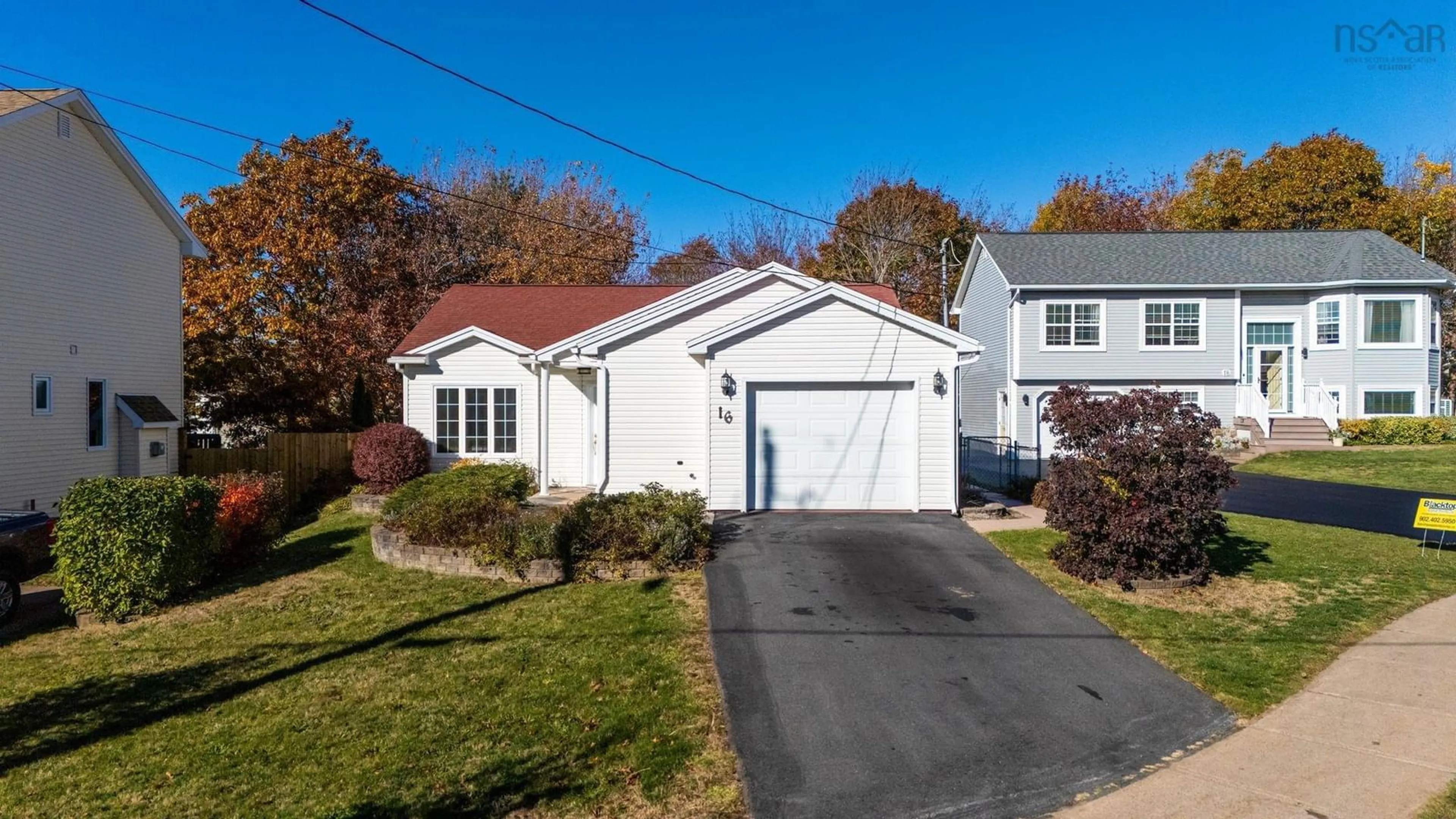 Home with vinyl exterior material, street for 16 White Dove Crt, Halifax Nova Scotia B3N 3G5