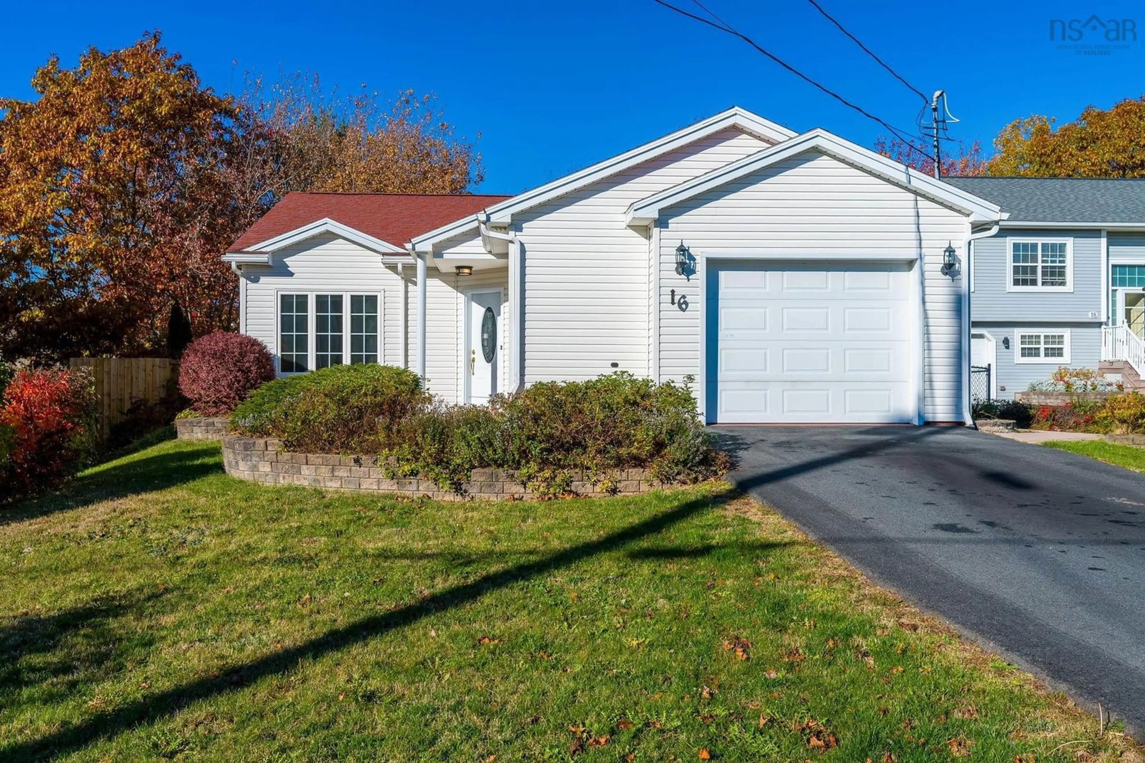 Home with vinyl exterior material, street for 16 White Dove Crt, Halifax Nova Scotia B3N 3G5