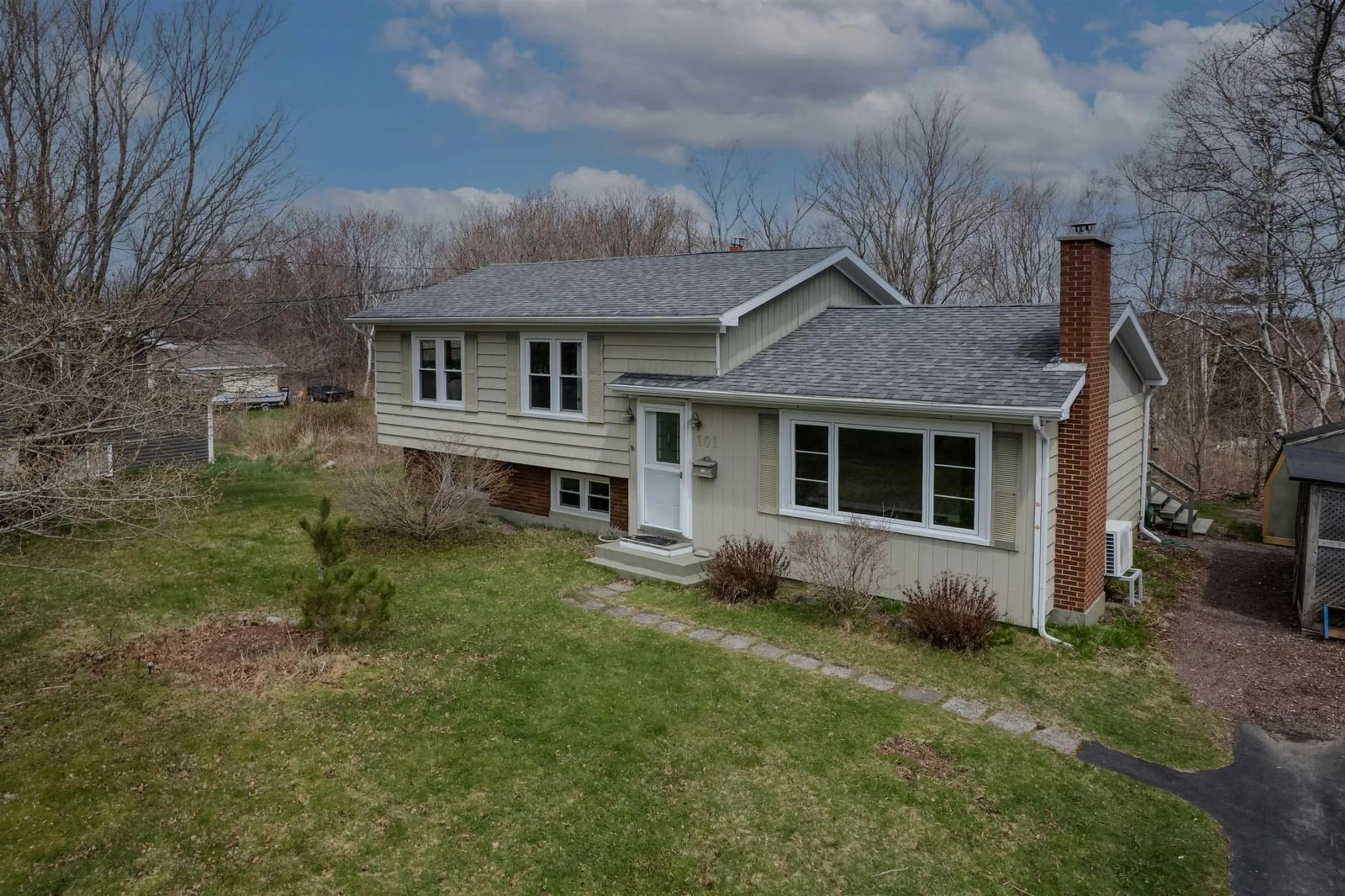 A pic from outside/outdoor area/front of a property/back of a property/a pic from drone, street for 101 Edgewood Dr, Sydney Nova Scotia B1P 2C2