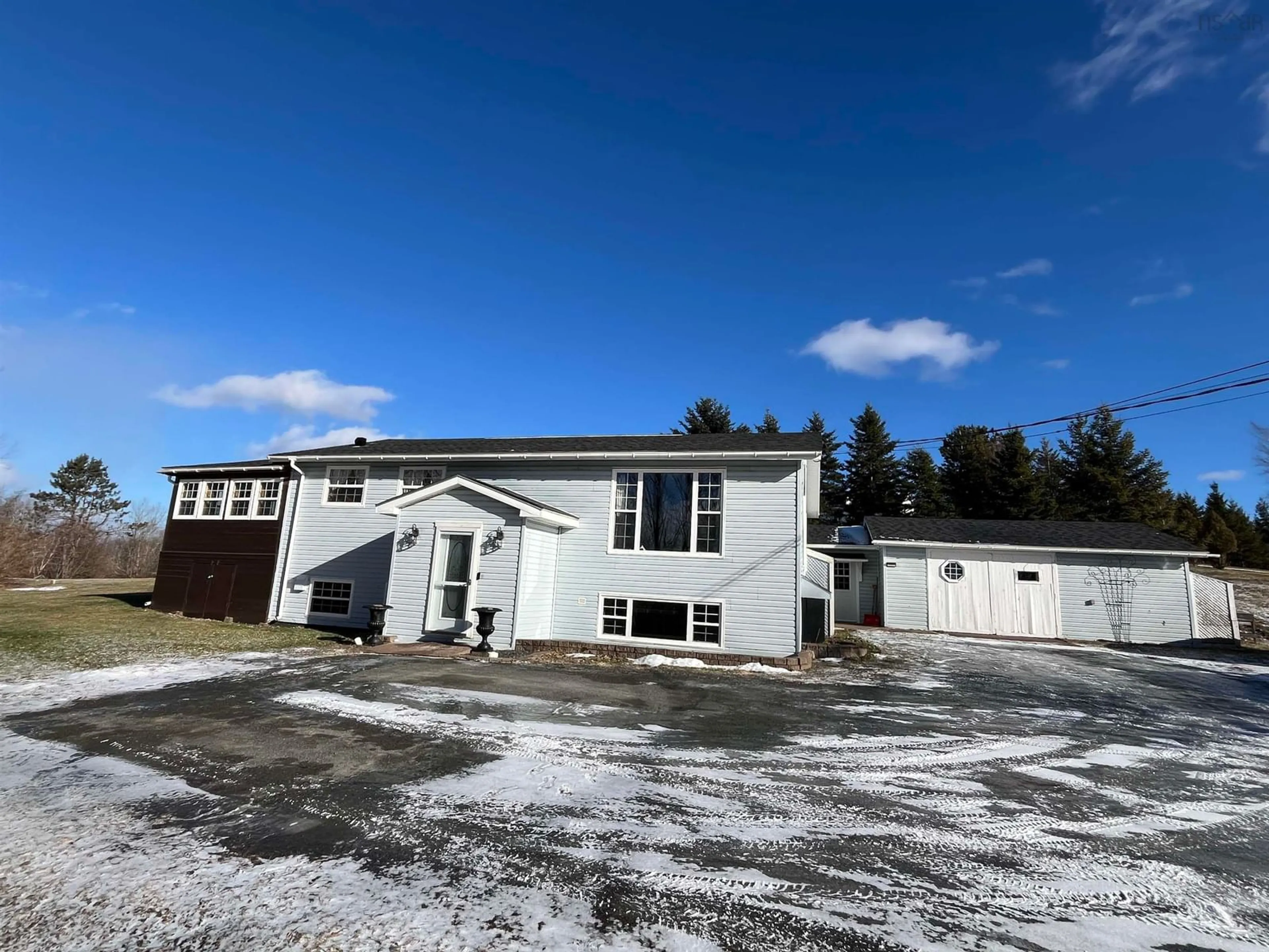 A pic from outside/outdoor area/front of a property/back of a property/a pic from drone, building for 1163 Maclellans Brook Rd, Stellarton Nova Scotia B2H 5C7