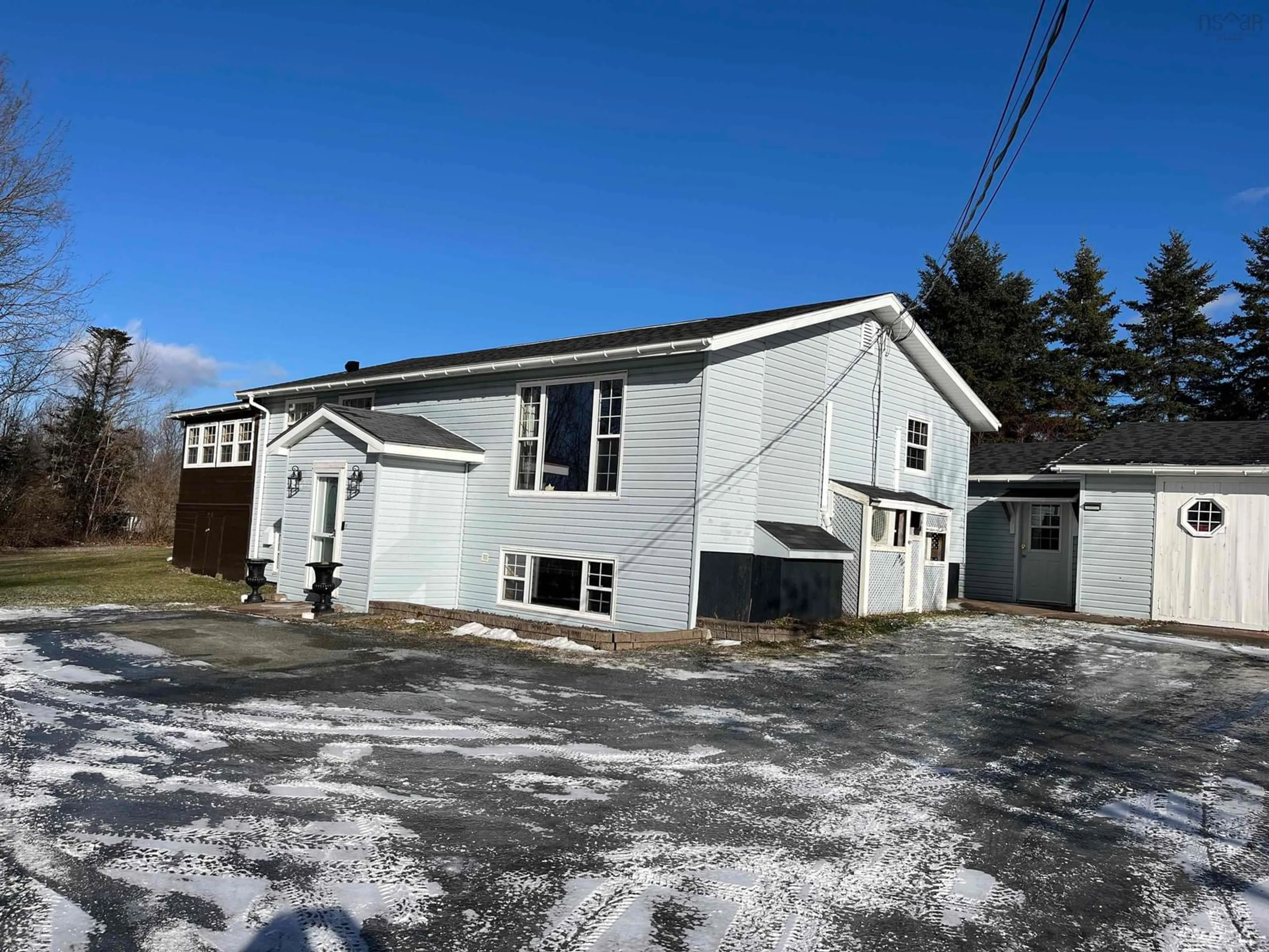A pic from outside/outdoor area/front of a property/back of a property/a pic from drone, building for 1163 Maclellans Brook Rd, Stellarton Nova Scotia B2H 5C7