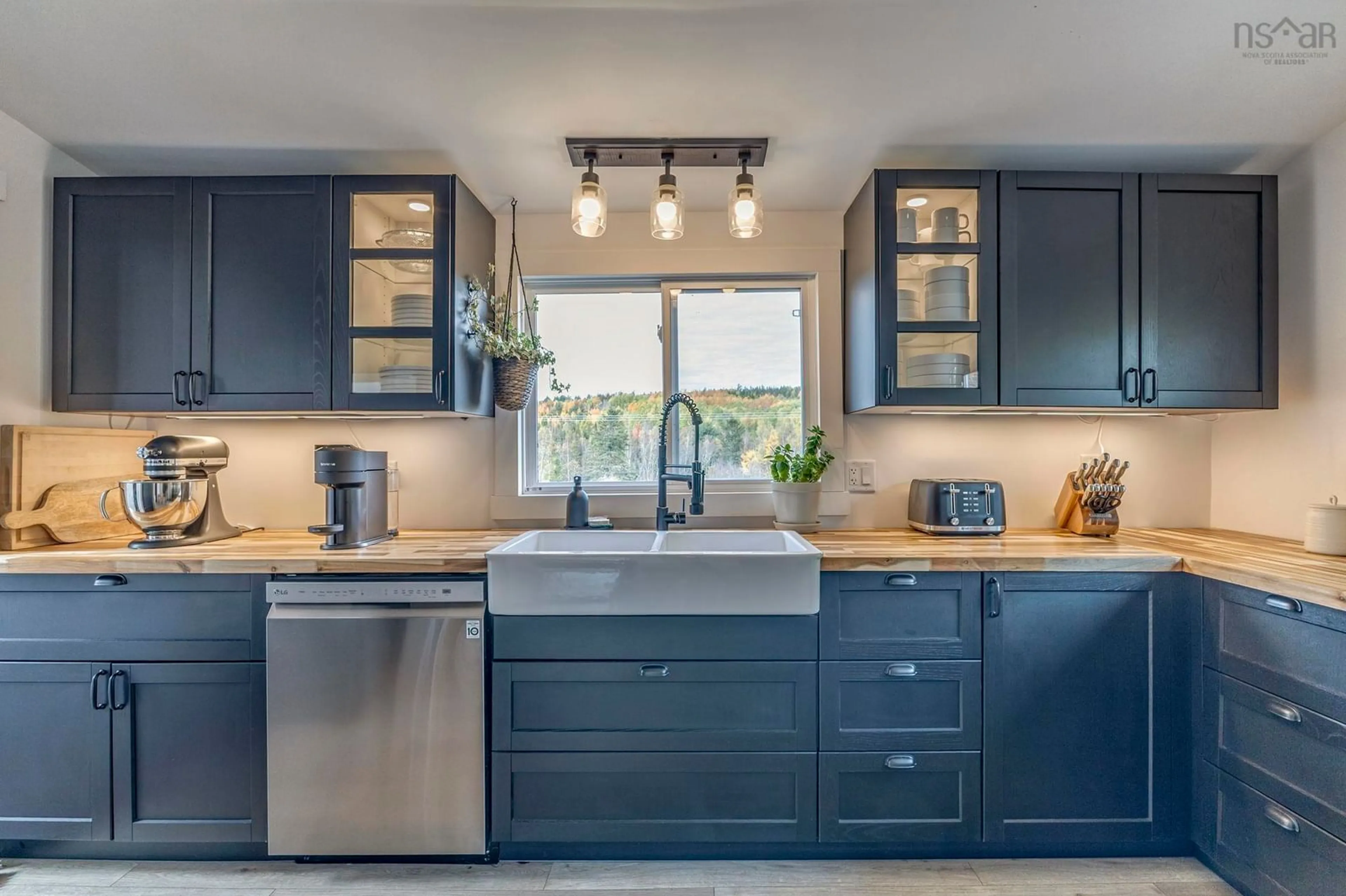 Contemporary kitchen, ceramic/tile floor for 1329 Highway 321, River Philip Nova Scotia B0M 1V0