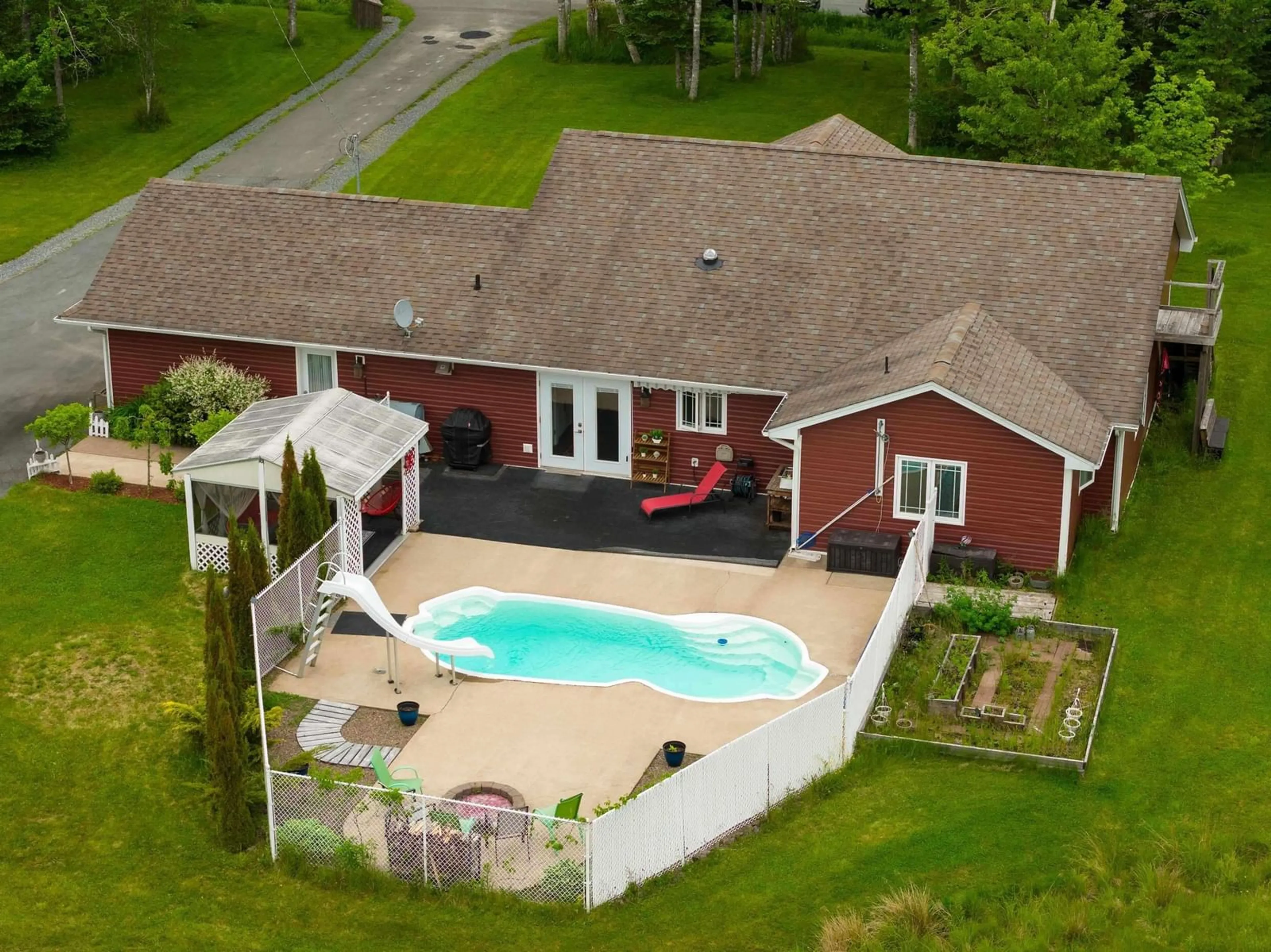 A pic from outside/outdoor area/front of a property/back of a property/a pic from drone, water/lake/river/ocean view for 349 St. Andrews St, Stewiacke Nova Scotia B0N 2J0