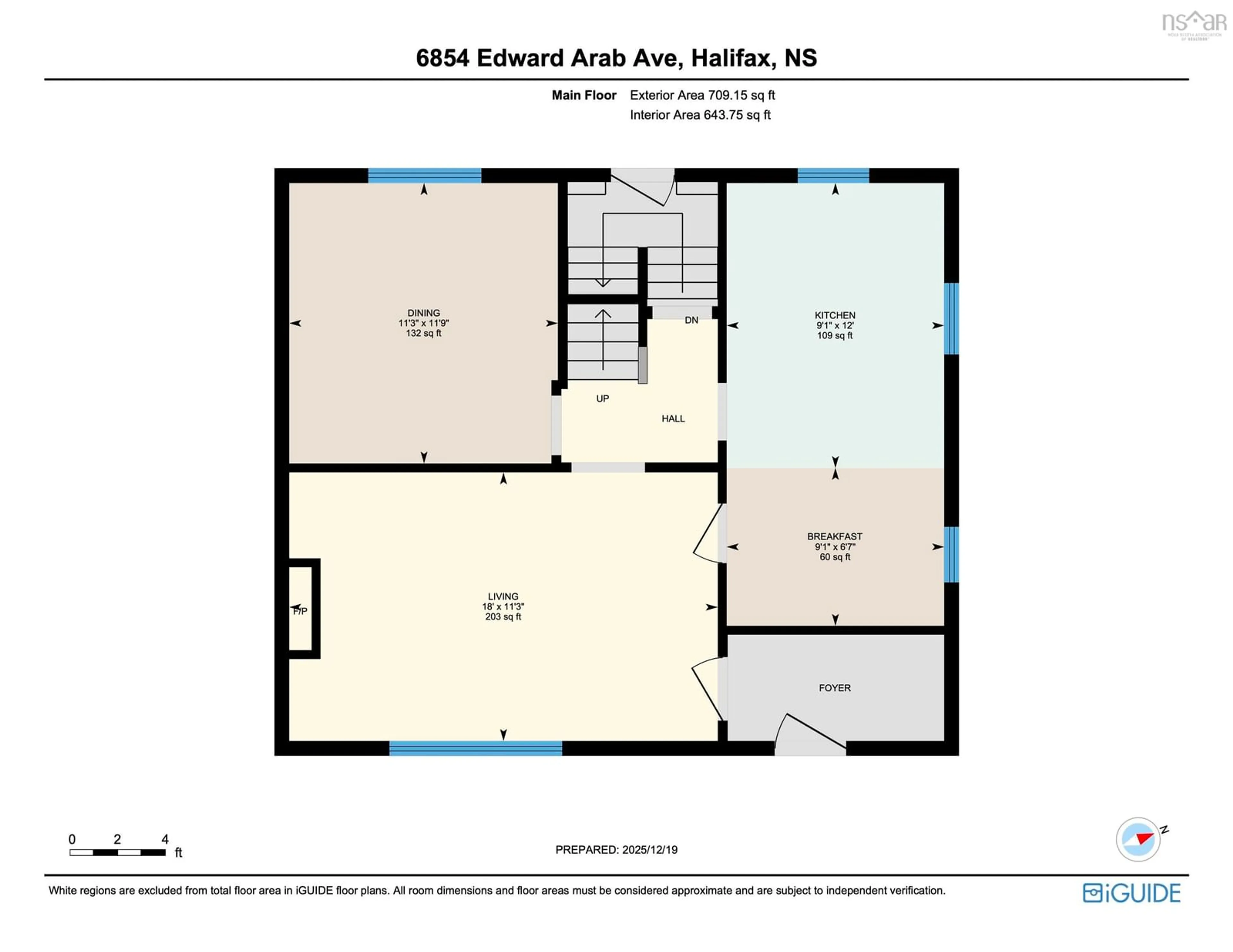 Floor plan for 6854 Edward Arab Ave, Halifax Nova Scotia B3L 2E1