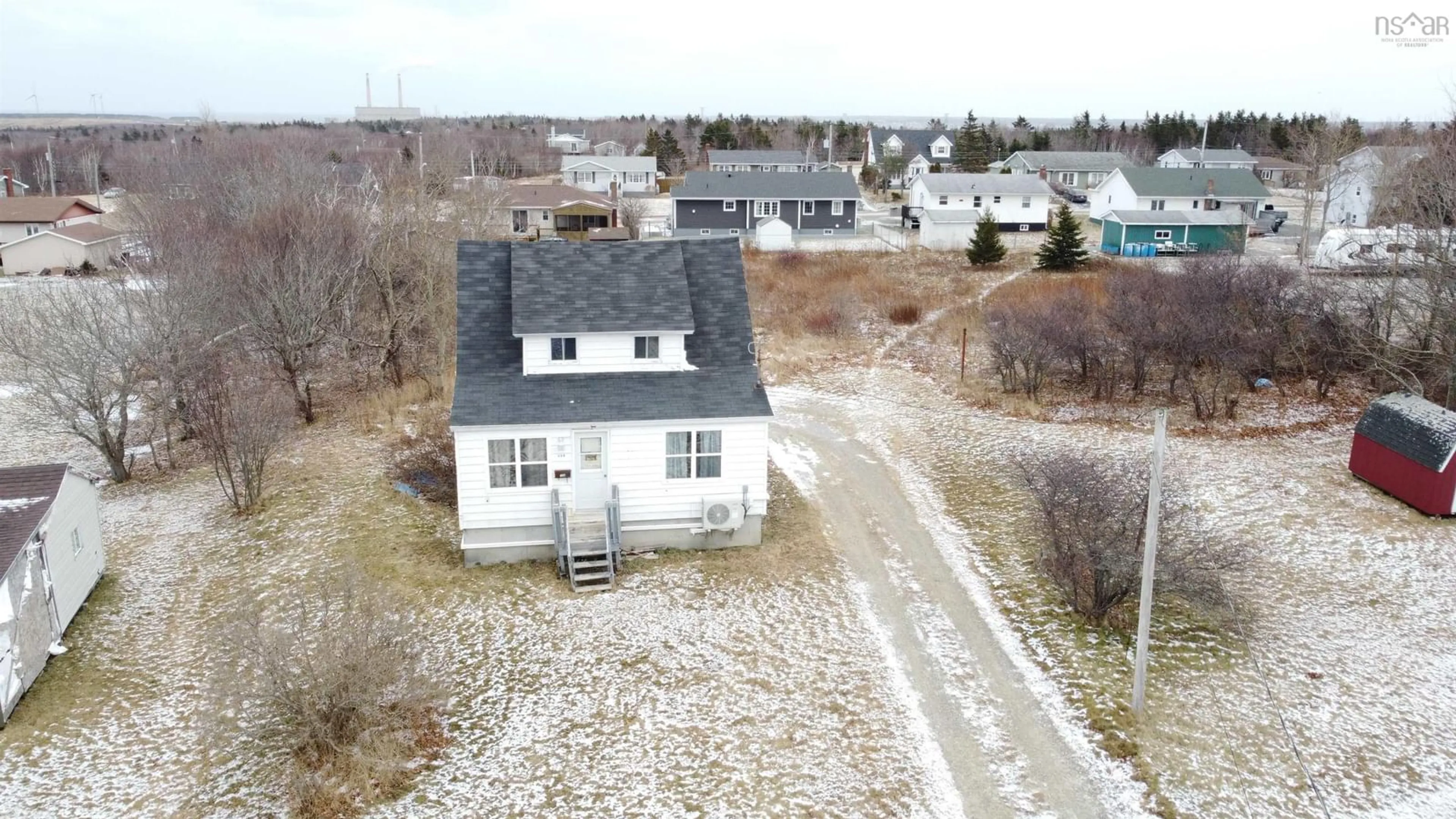 A pic from outside/outdoor area/front of a property/back of a property/a pic from drone, street for 726 St. Joseph St, New Waterford Nova Scotia B1H 4G6