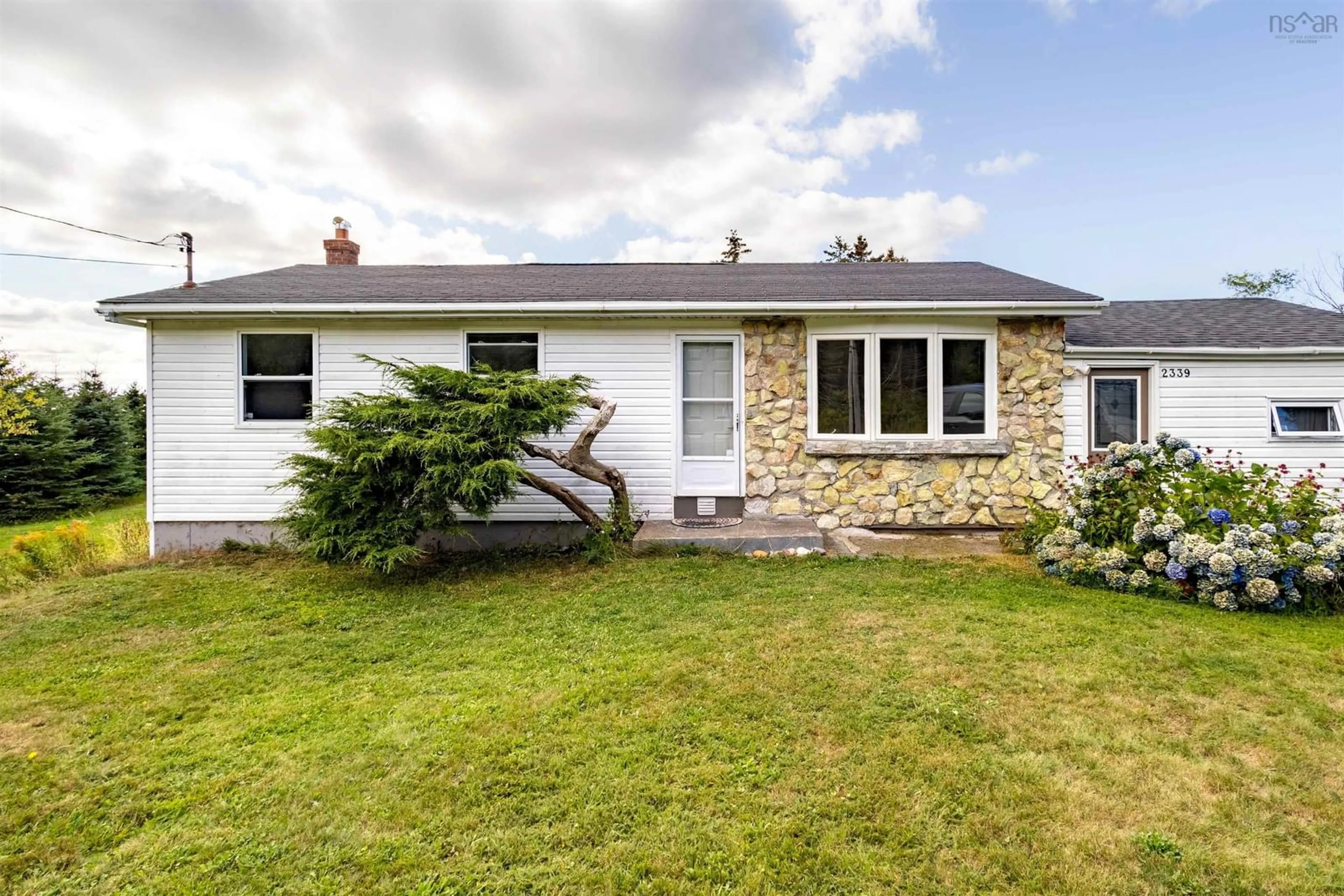 Home with vinyl exterior material, street for 2339 New Waterford Hwy, South Bar Nova Scotia B1N 3H9