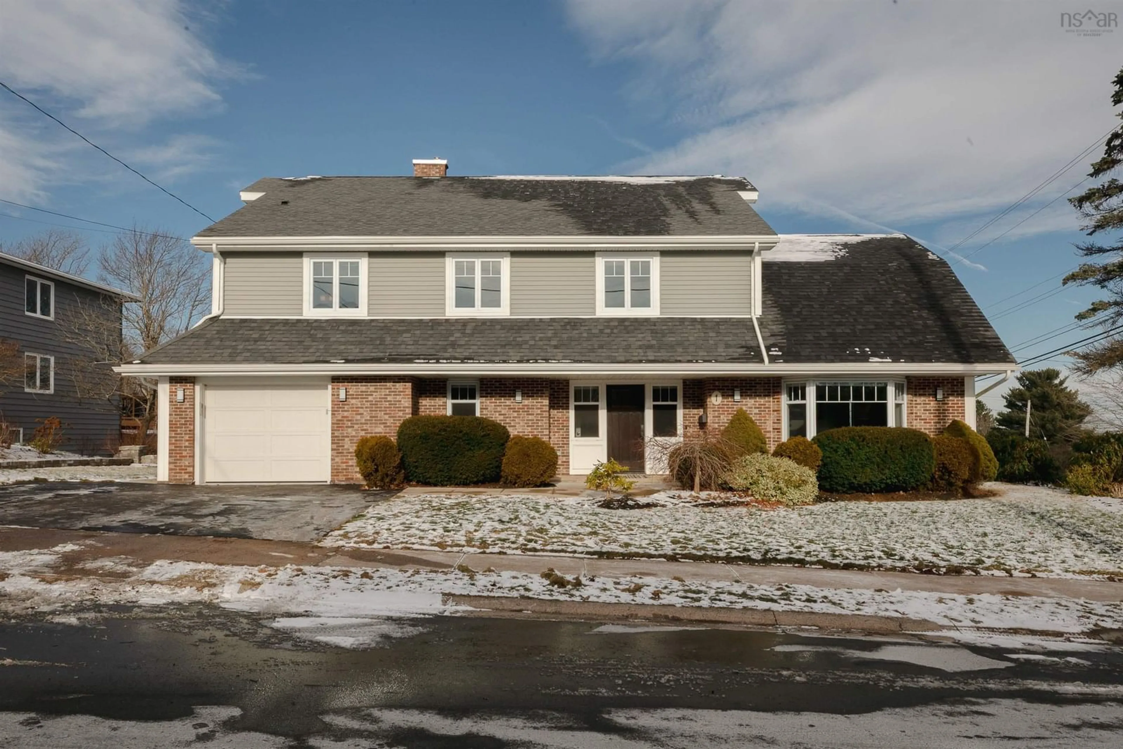 Home with vinyl exterior material, street for 1 Samuel Terrace, Halifax Nova Scotia B3N 2Z9