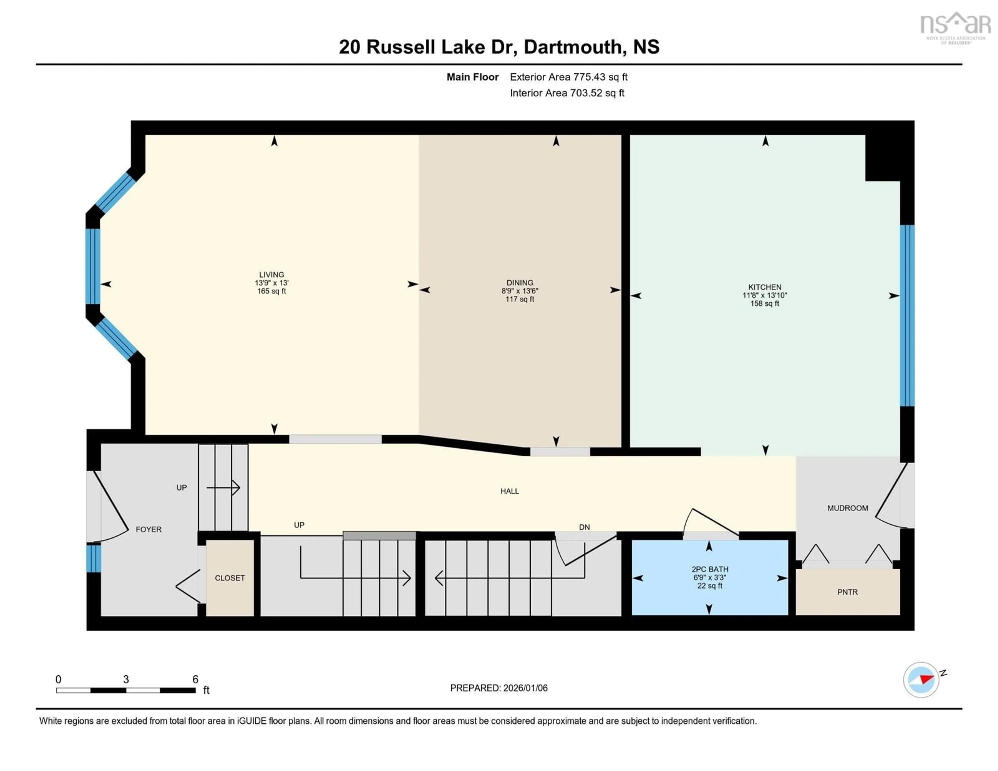 Floor plan for 20 Russell Lake Dr, Dartmouth Nova Scotia B2W 6E7
