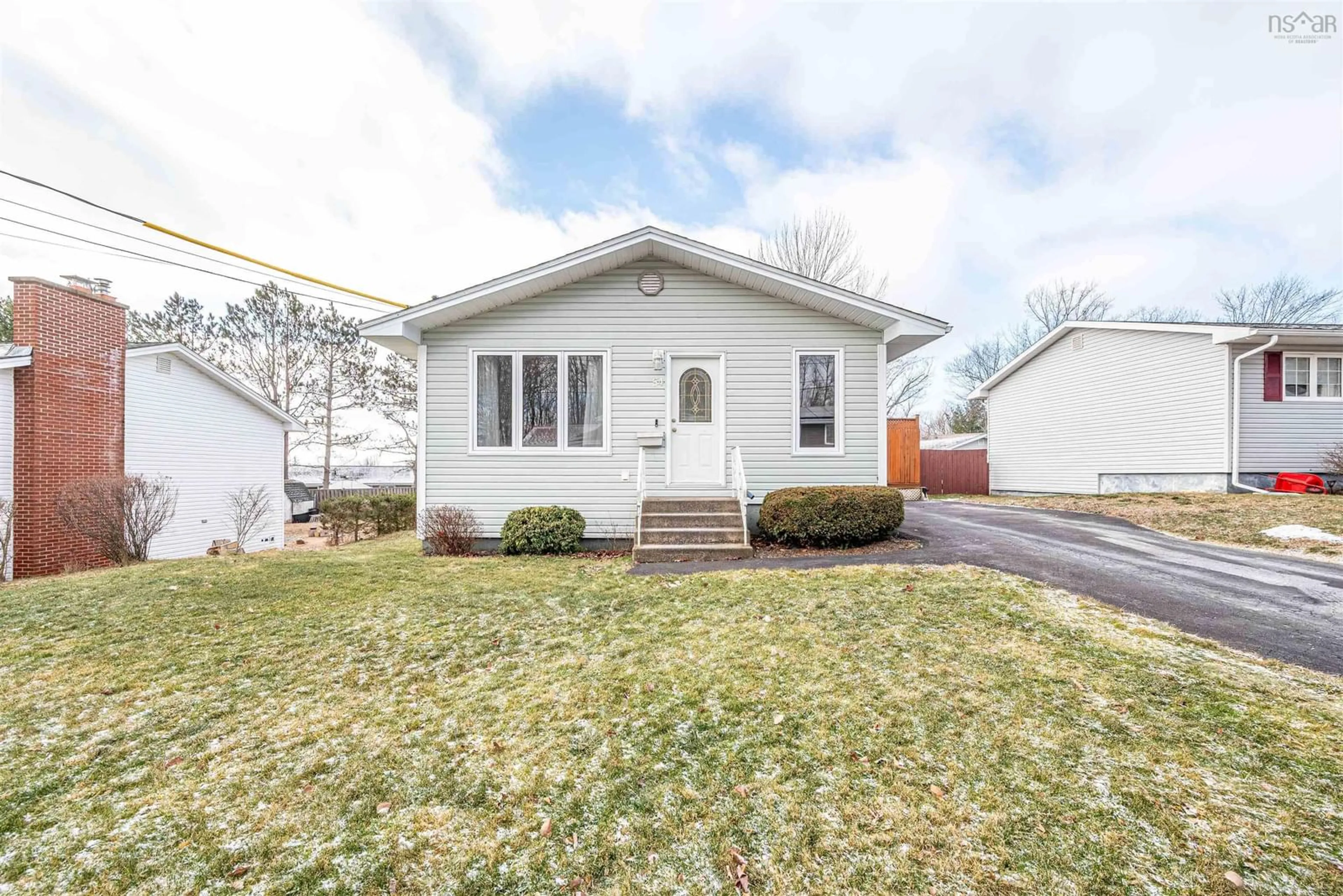 Home with vinyl exterior material, street for 54 Quaker Cres, Lower Sackville Nova Scotia B4C 2Z4
