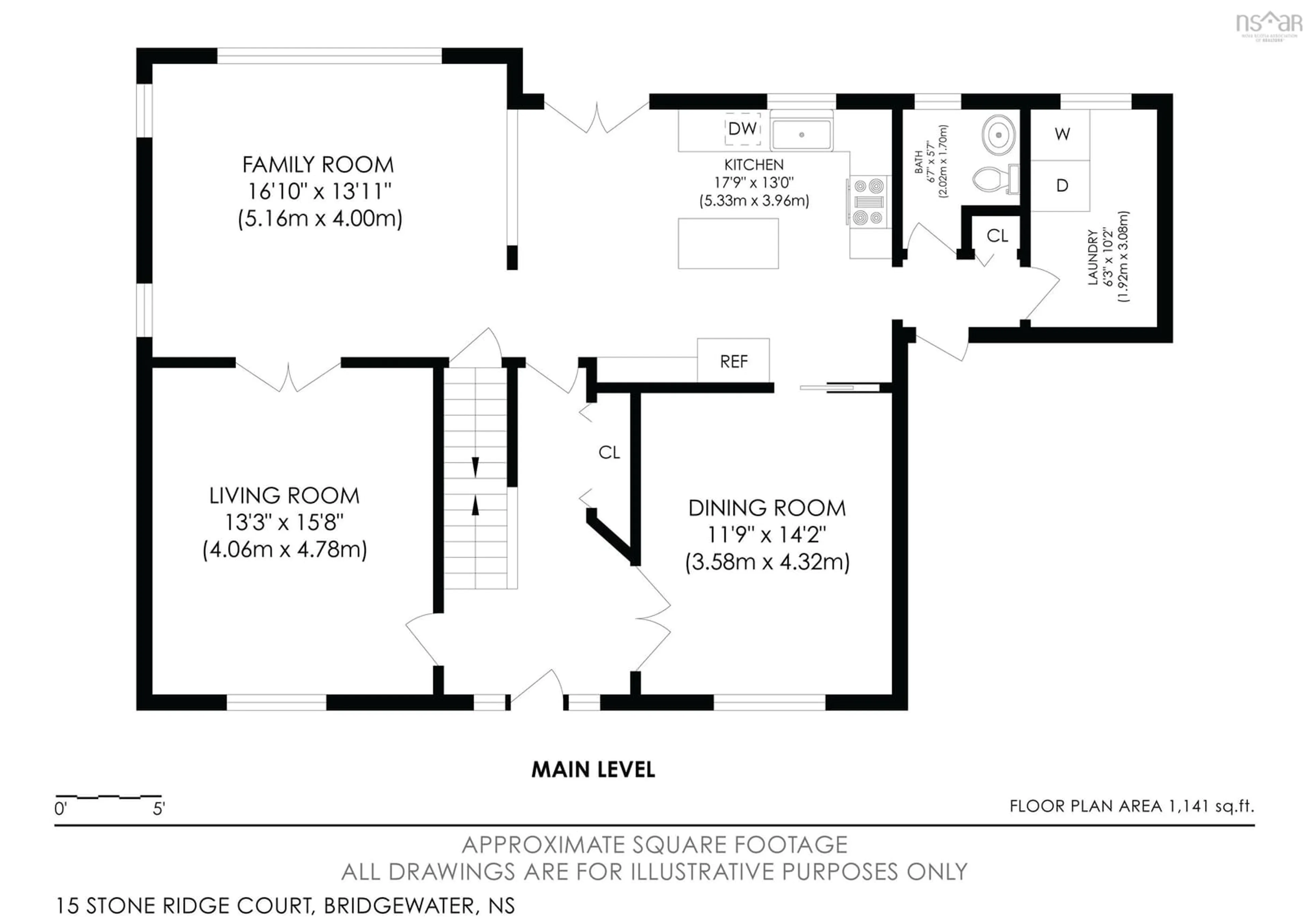 Floor plan for 15 Stoneridge Crt, Bridgewater Nova Scotia B4V 3T9