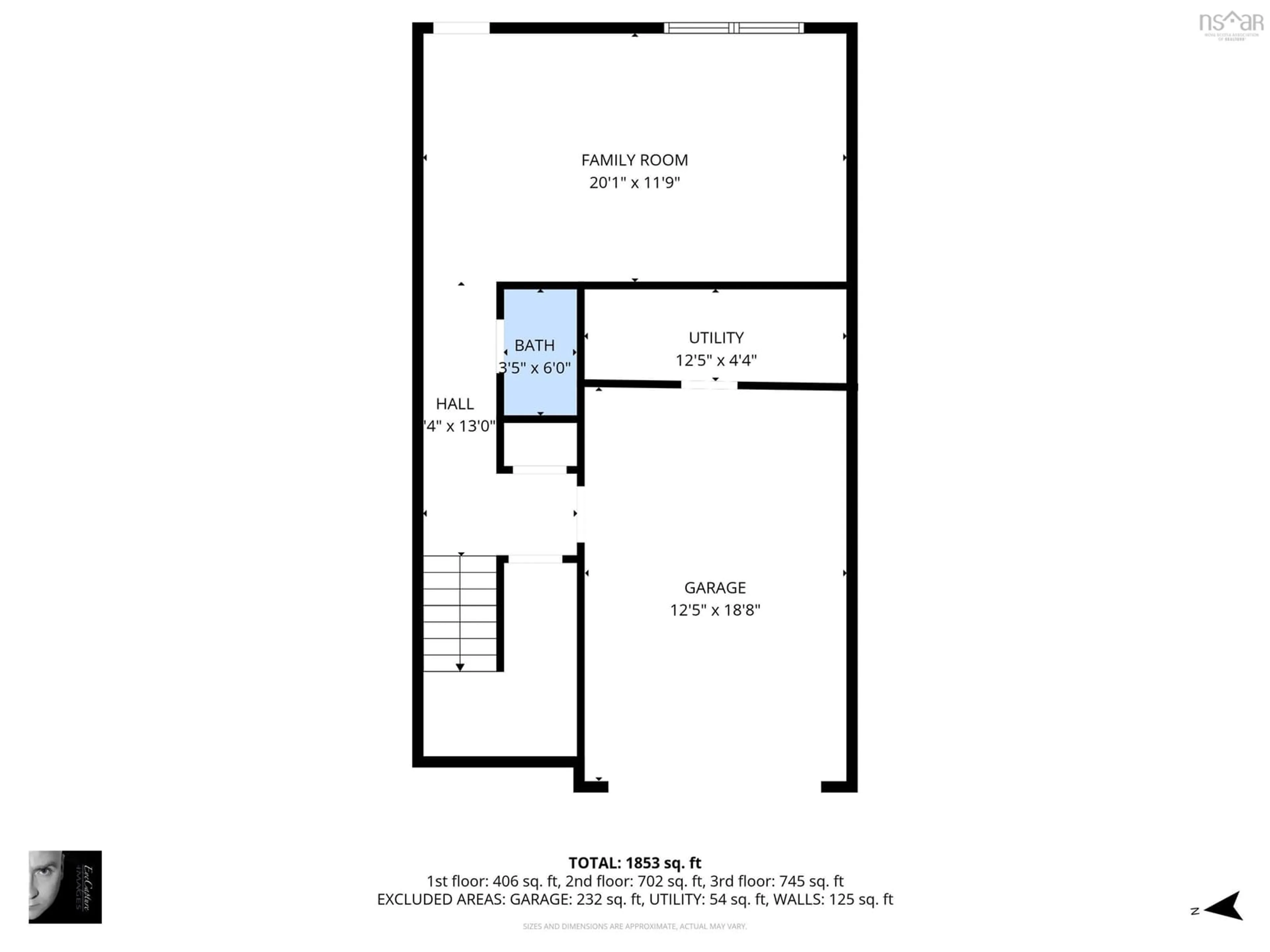 Floor plan for 125 Bosun Run, Halifax Nova Scotia B3M 0J3
