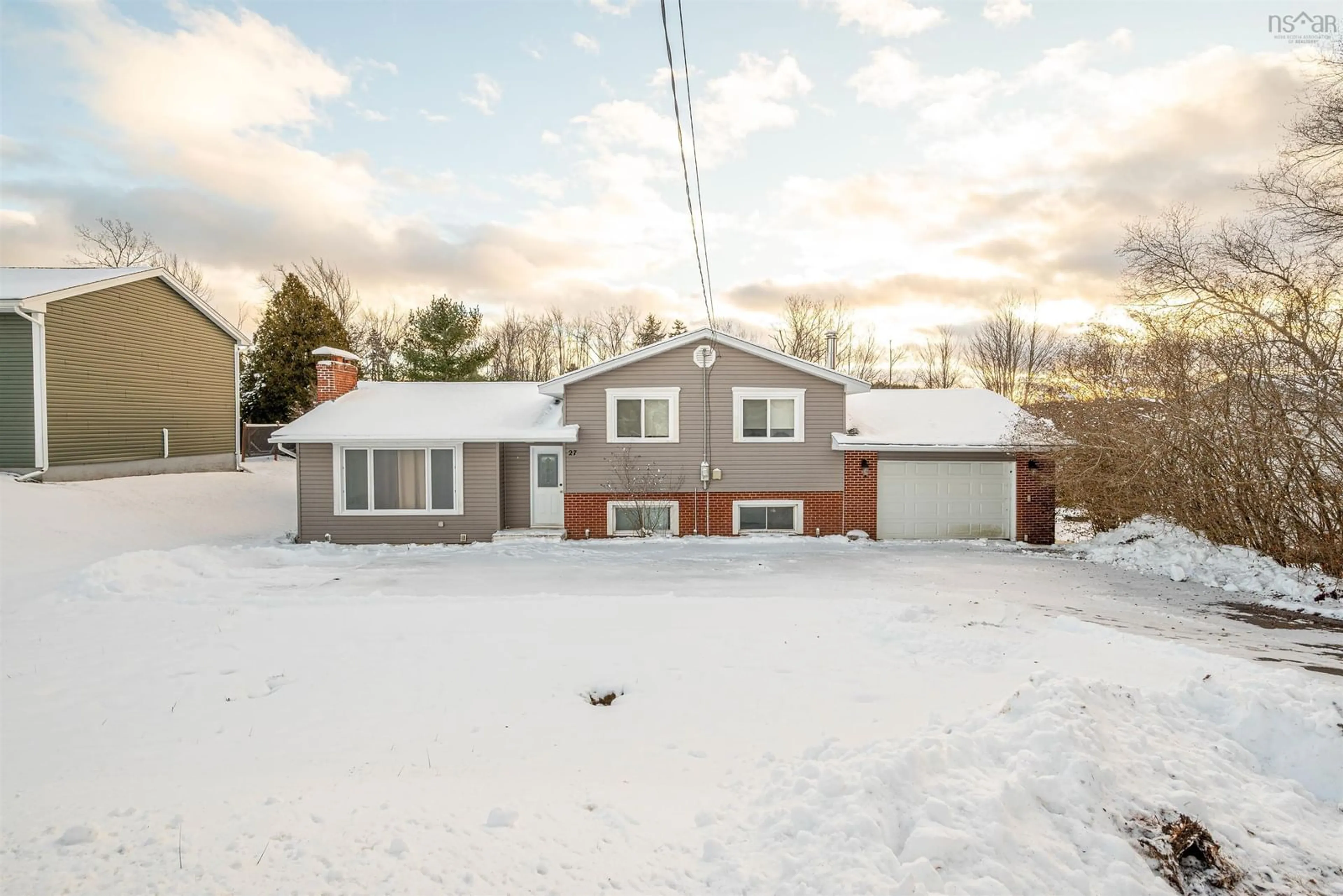 A pic from outside/outdoor area/front of a property/back of a property/a pic from drone, street for 27 Grove Ave, Beaver Bank Nova Scotia B4G 1B7