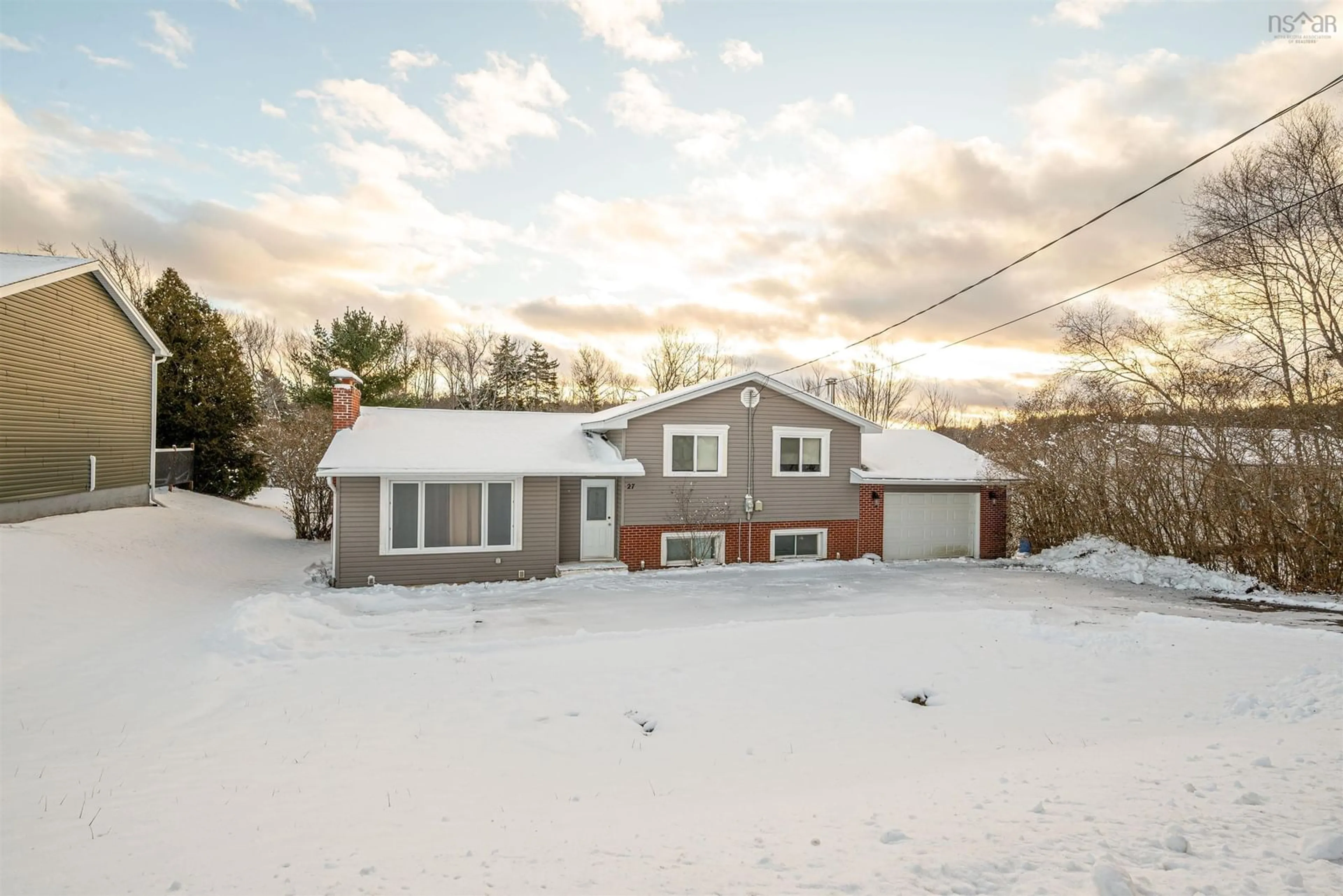 A pic from outside/outdoor area/front of a property/back of a property/a pic from drone, street for 27 Grove Ave, Beaver Bank Nova Scotia B4G 1B7