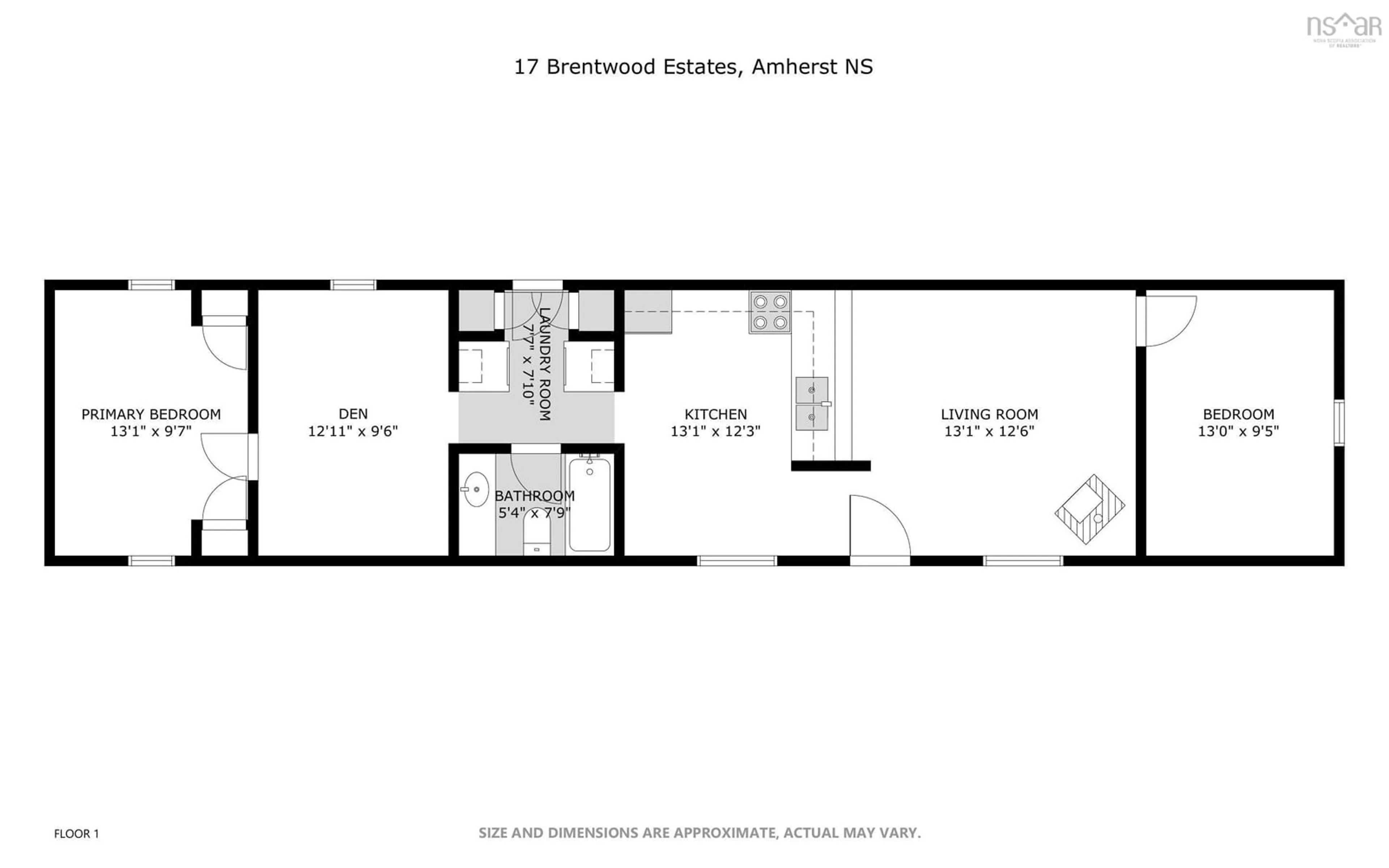 Floor plan for 17 Brentwood Estate, Amherst Nova Scotia B4H 4G5