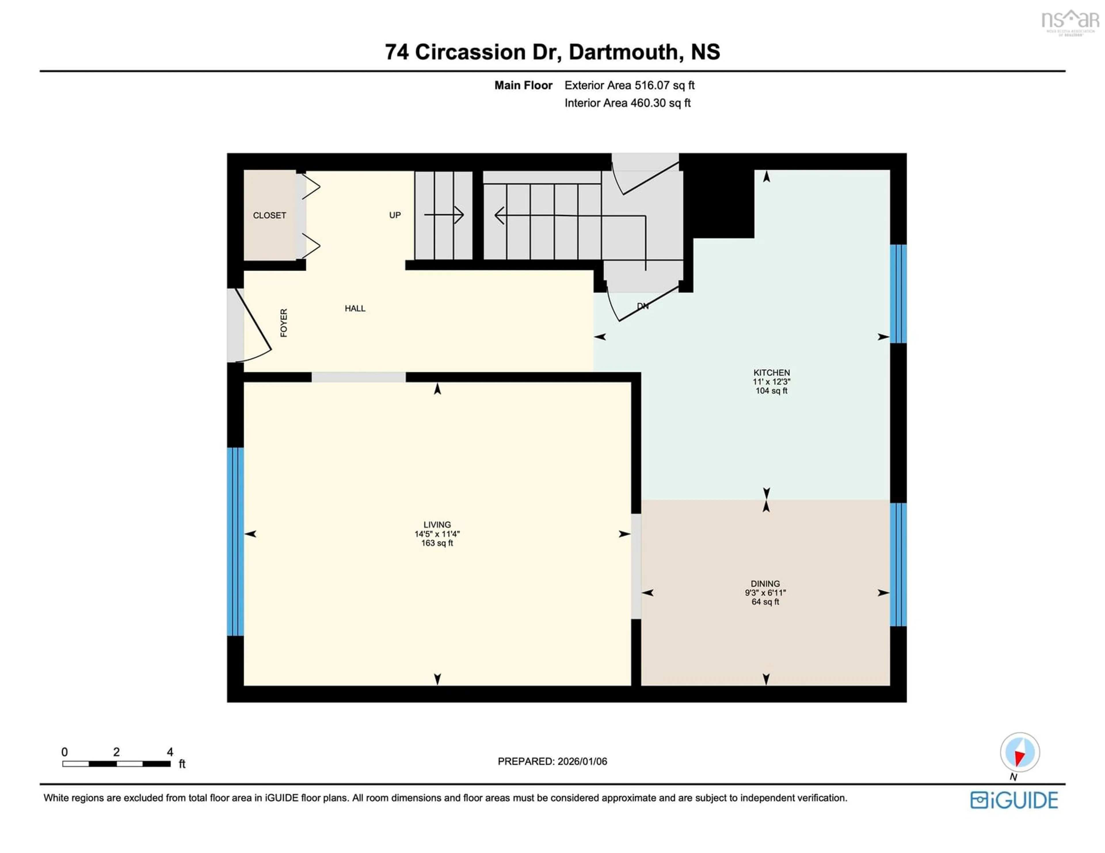 Floor plan for 74 Circassion Dr, Dartmouth Nova Scotia B2W 4N4