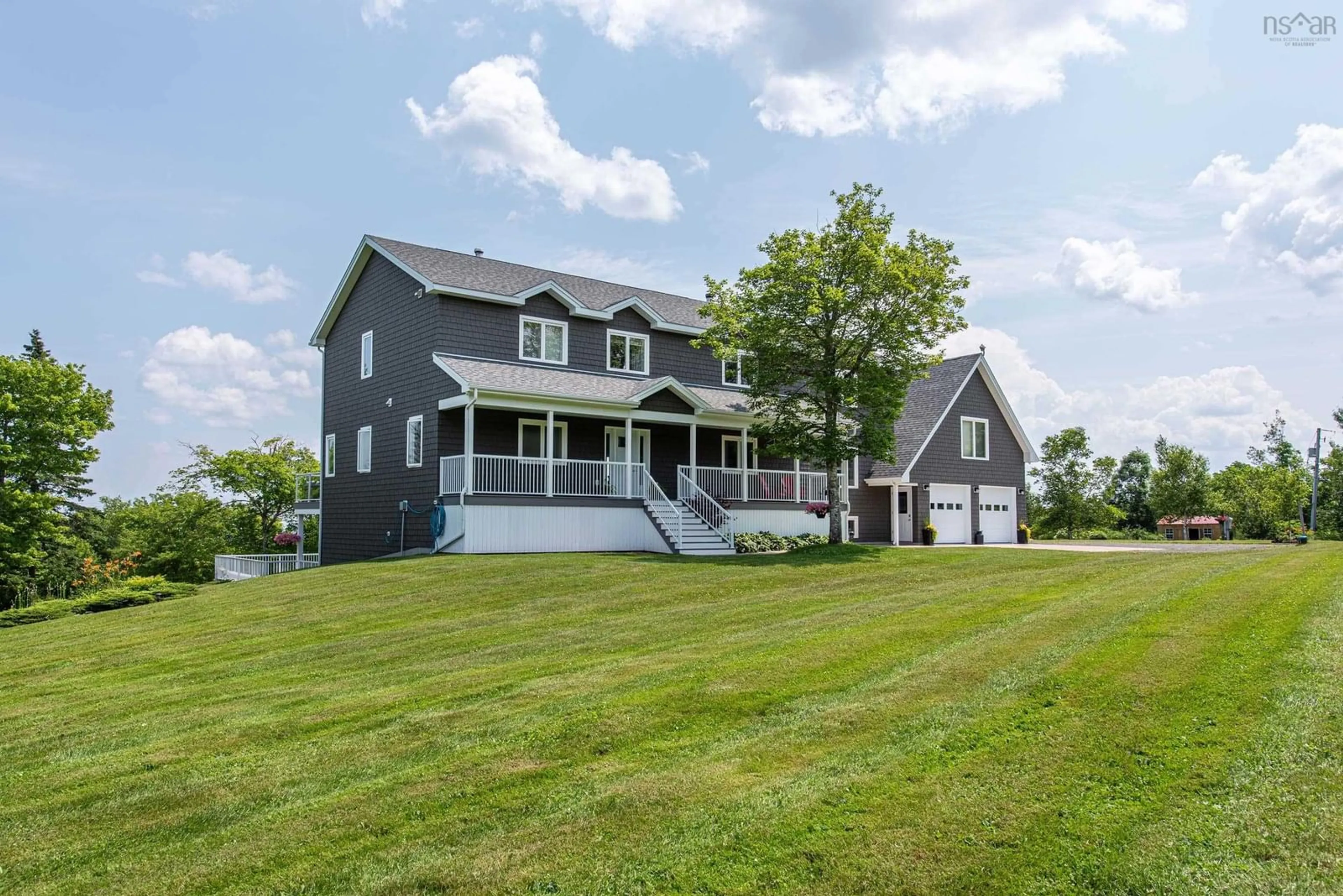 A pic from outside/outdoor area/front of a property/back of a property/a pic from drone, water/lake/river/ocean view for 17 Triton Brook Crt, Antigonish Nova Scotia B2G 2K9