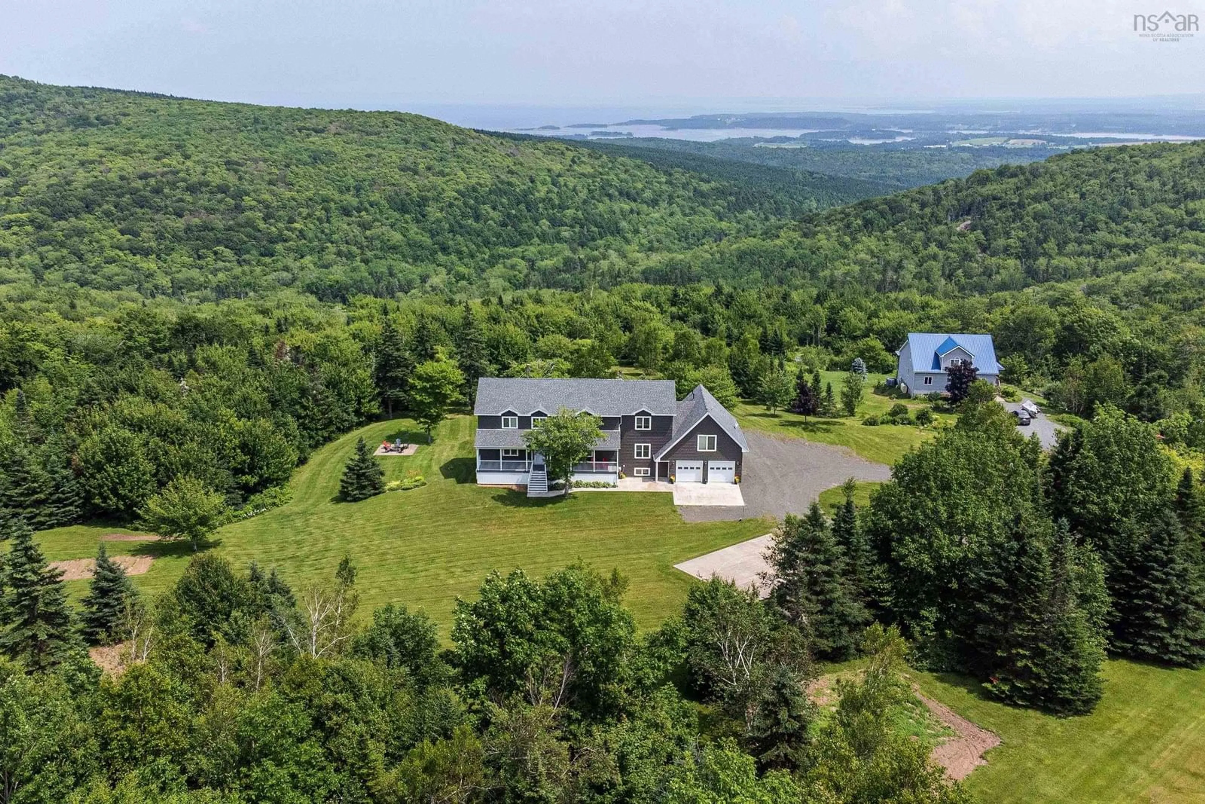 A pic from outside/outdoor area/front of a property/back of a property/a pic from drone, mountain view for 17 Triton Brook Crt, Antigonish Nova Scotia B2G 2K9