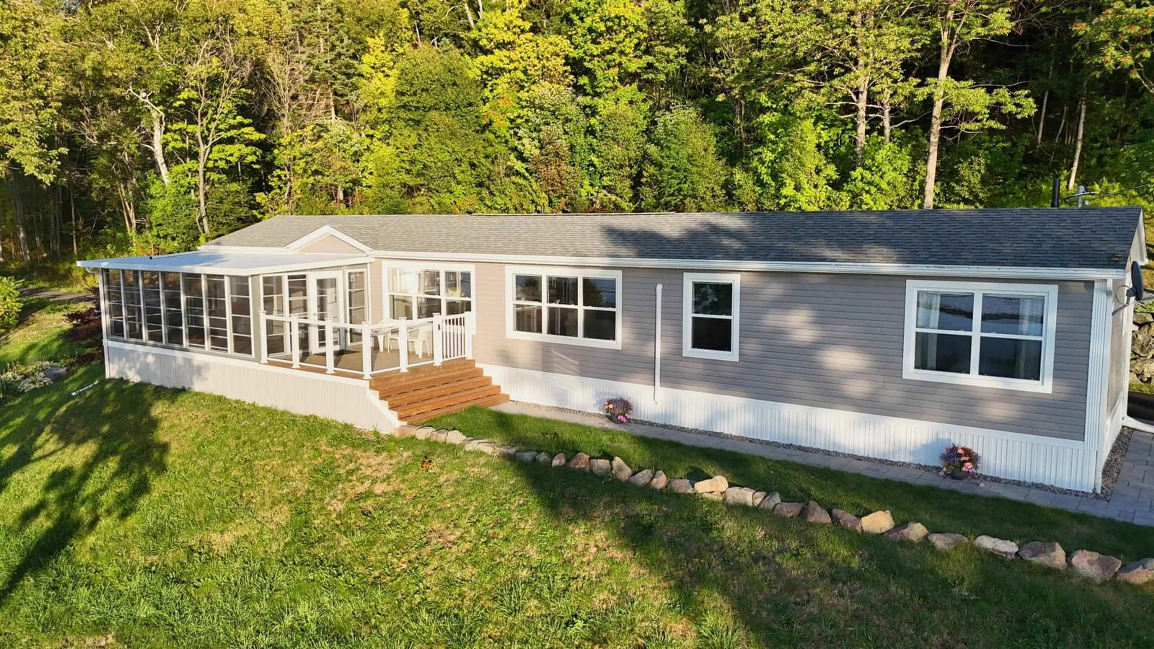 Home with vinyl exterior material, water/lake/river/ocean view for 9653 East Bay Hwy, Irishvale Nova Scotia B1J 2B3