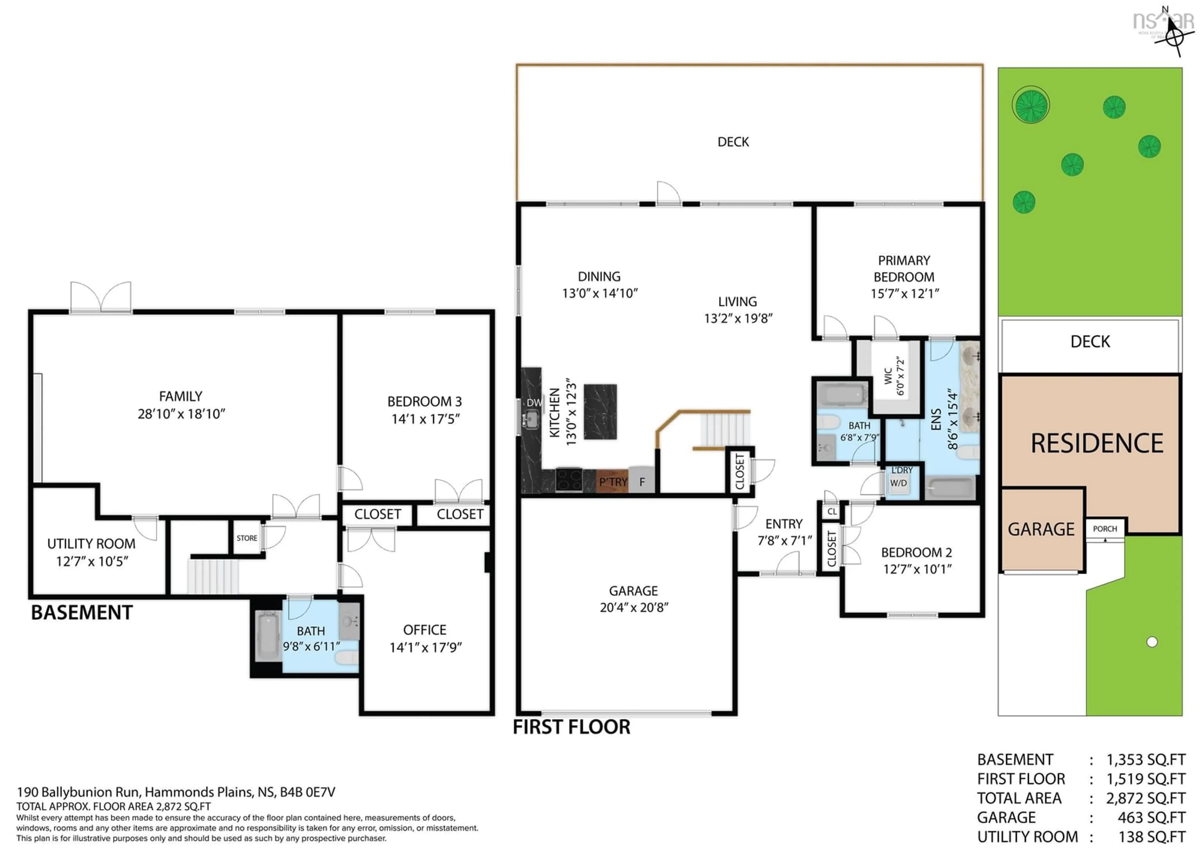 Floor plan for 190 Ballybunion Run, Hammonds Plains Nova Scotia B4B 0E7