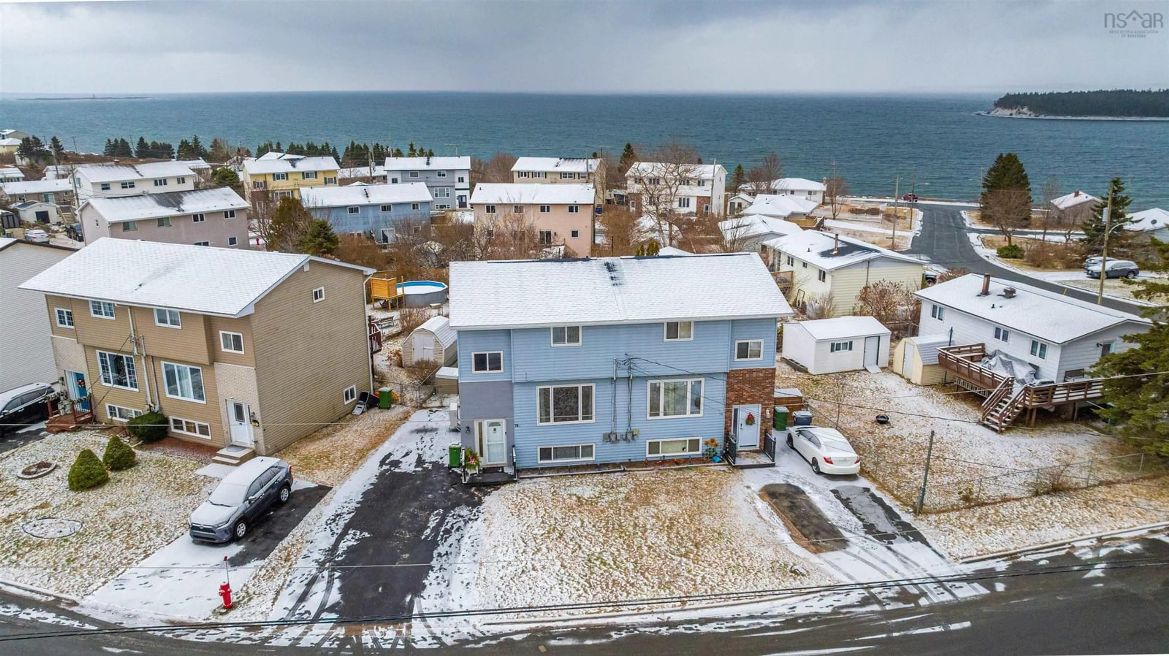 A pic from outside/outdoor area/front of a property/back of a property/a pic from drone, unknown for 74 Cannon Cres, Eastern Passage Nova Scotia B3G 1E8