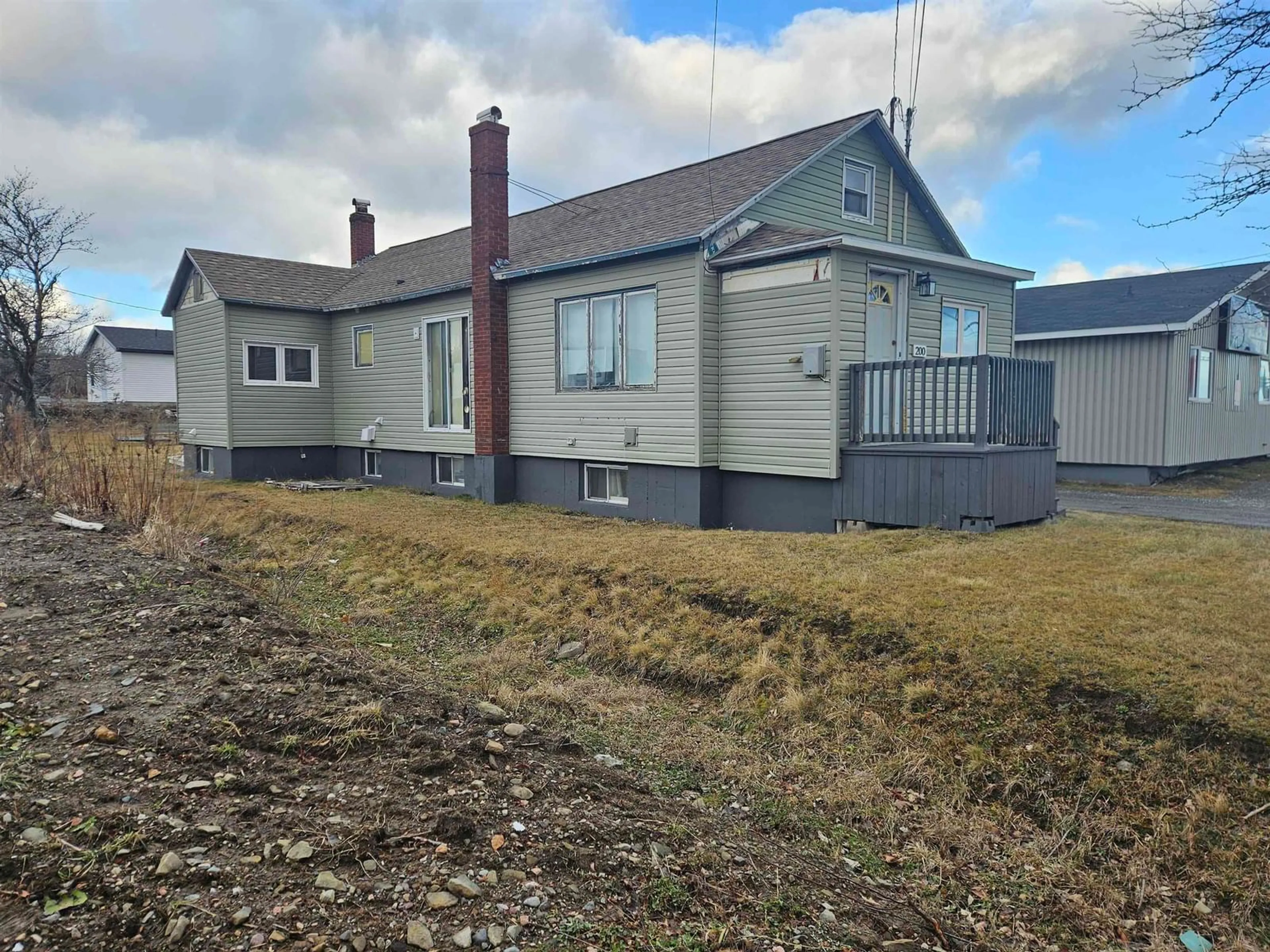 A pic from outside/outdoor area/front of a property/back of a property/a pic from drone, building for 200 Reserve St, Glace Bay Nova Scotia B1A 4W5