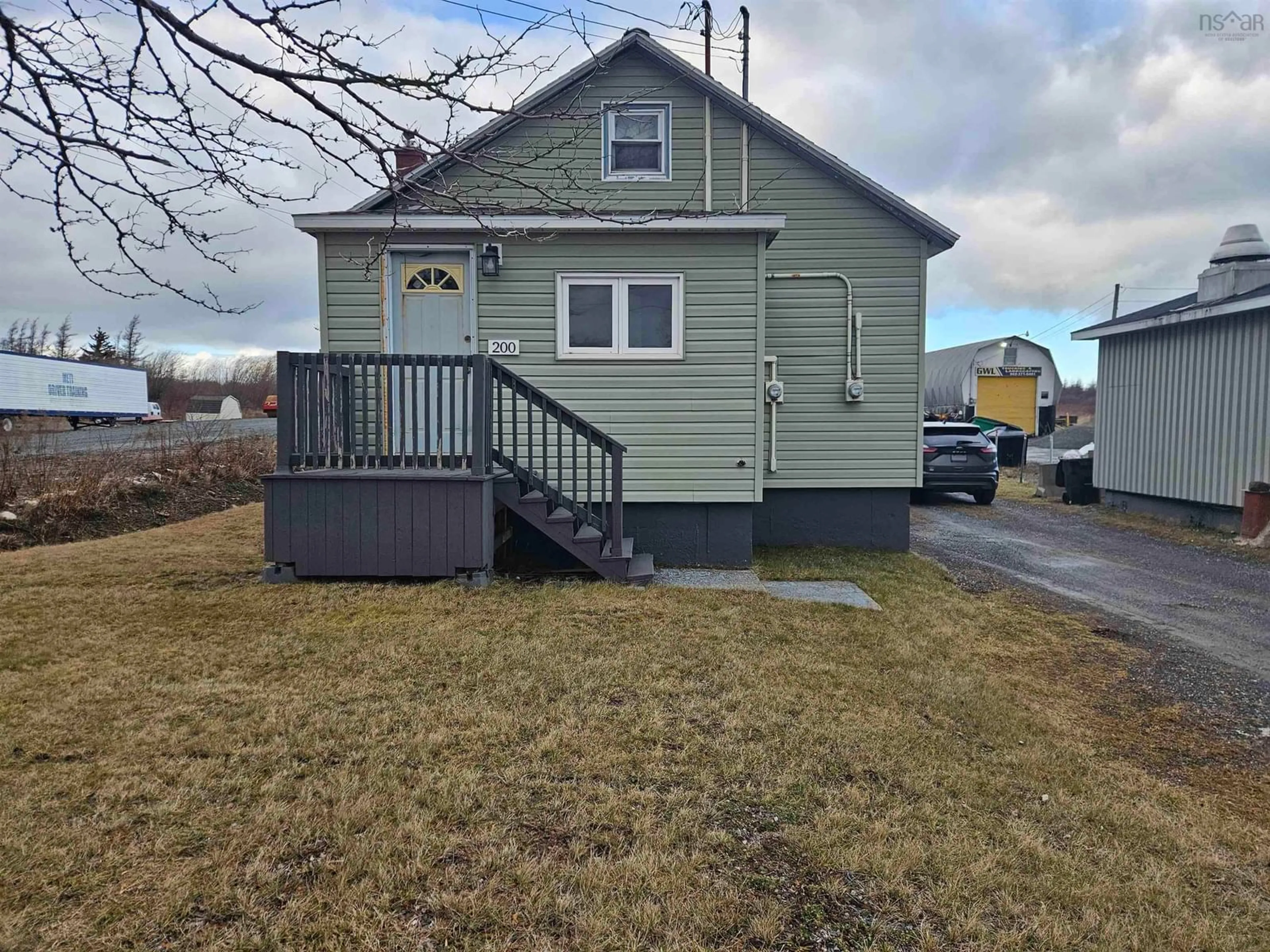 Home with vinyl exterior material, street for 200 Reserve St, Glace Bay Nova Scotia B1A 4W5