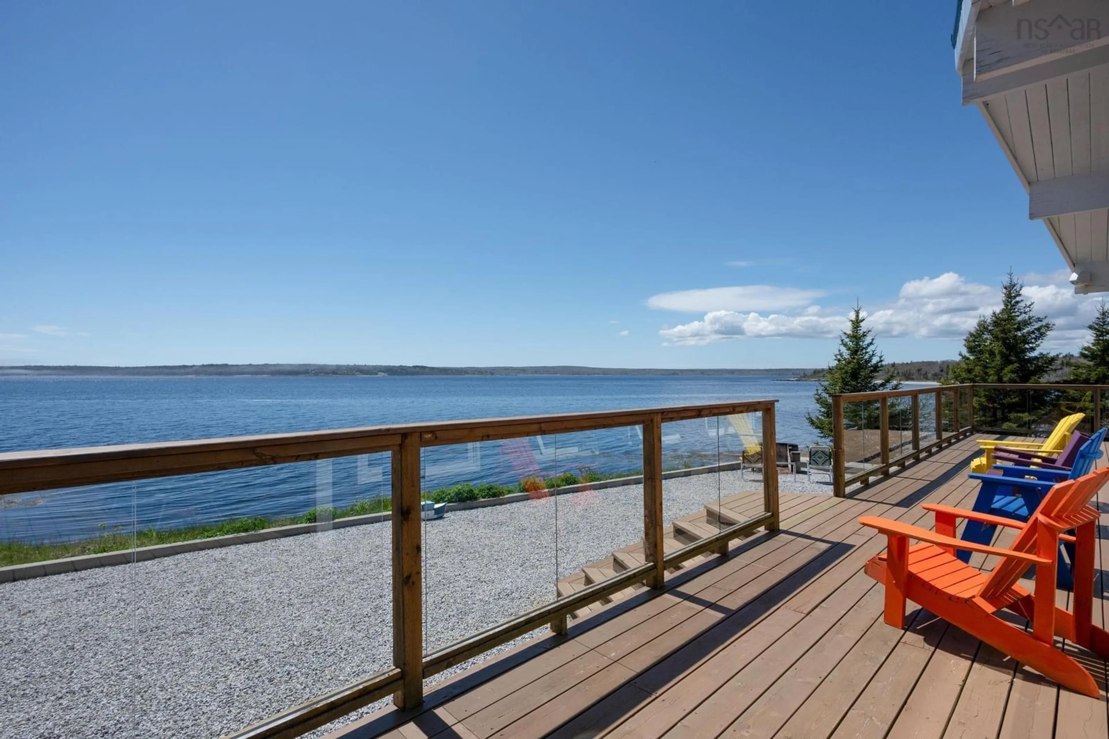 Patio, water/lake/river/ocean view for 1904 Sandy Point Rd, Sandy Point Nova Scotia B0T 1W0