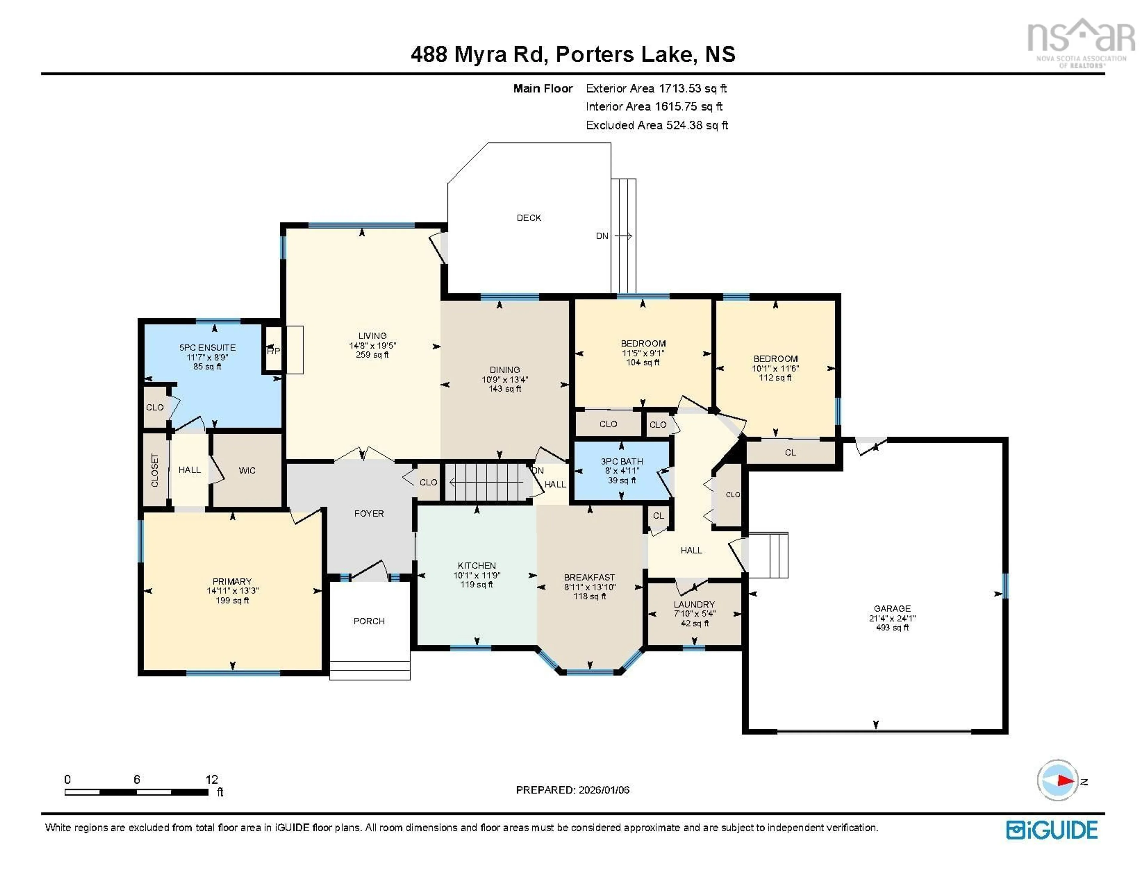 Floor plan for 488 Myra Rd, Porters Lake Nova Scotia B3E 1G3