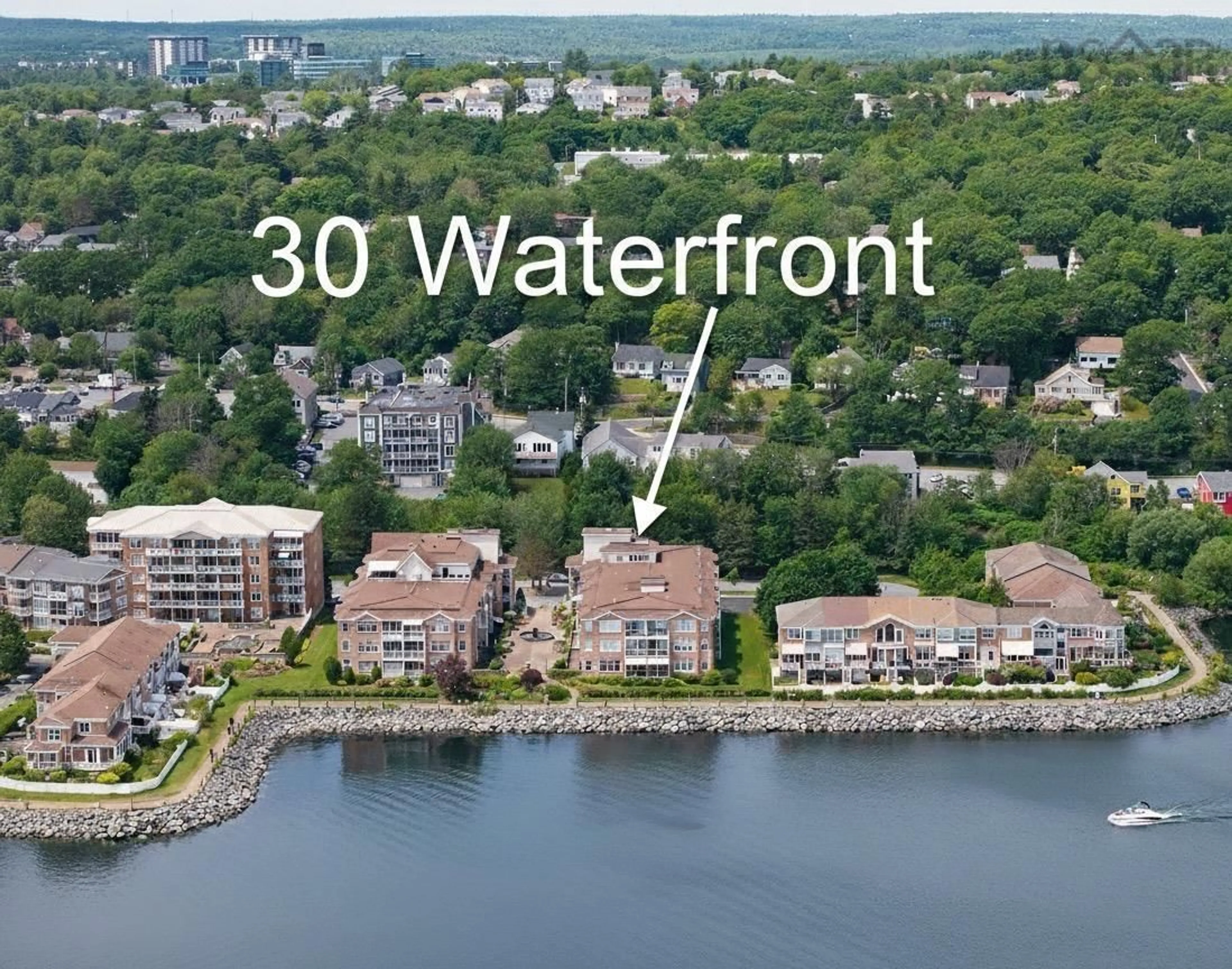 A pic from outside/outdoor area/front of a property/back of a property/a pic from drone, water/lake/river/ocean view for 30 Waterfront Dr #302, Bedford Nova Scotia B4A 4H2