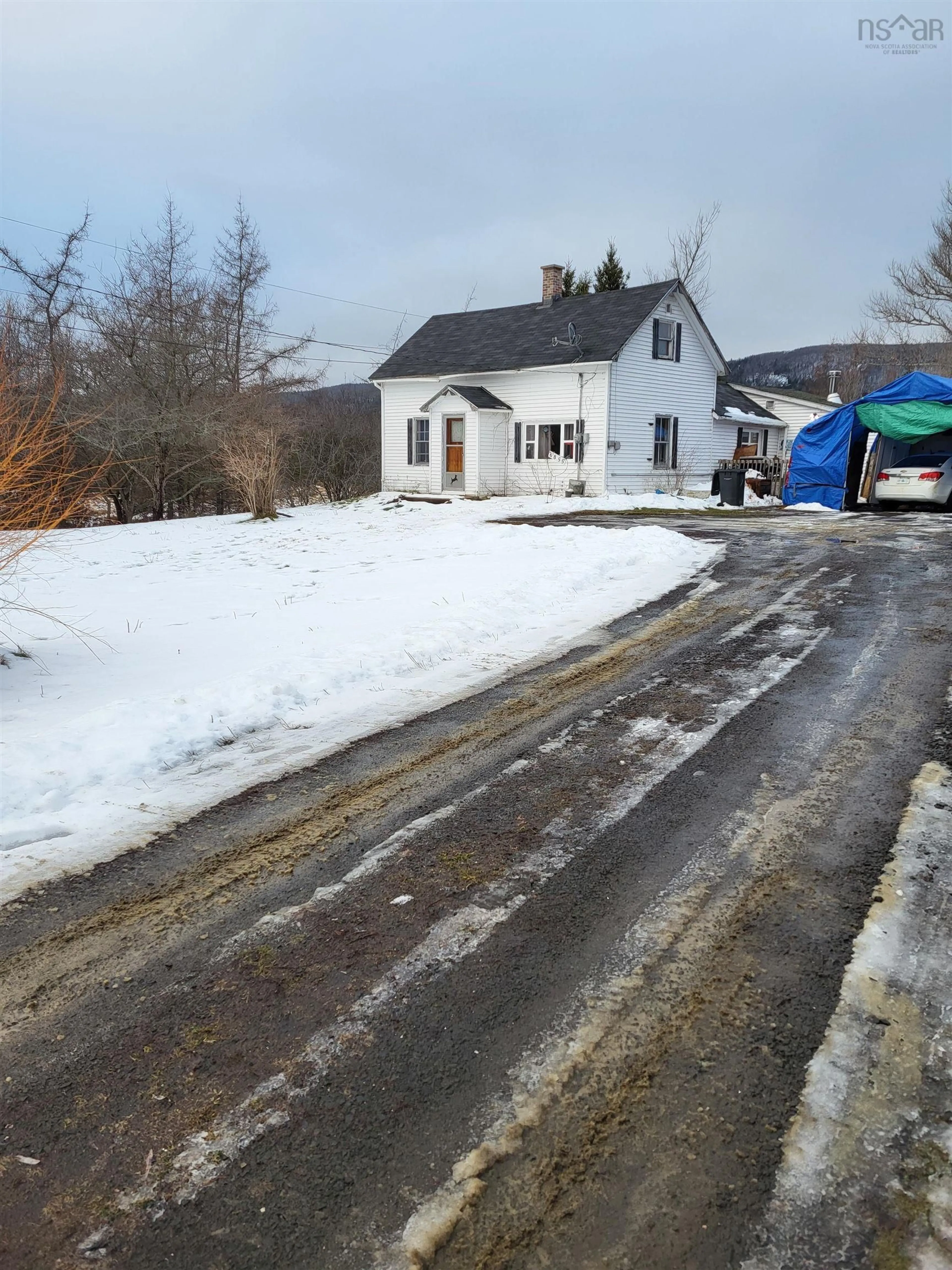 A pic from outside/outdoor area/front of a property/back of a property/a pic from drone, street for 6855 Highway 1, Belleisle Nova Scotia B0S 1K0