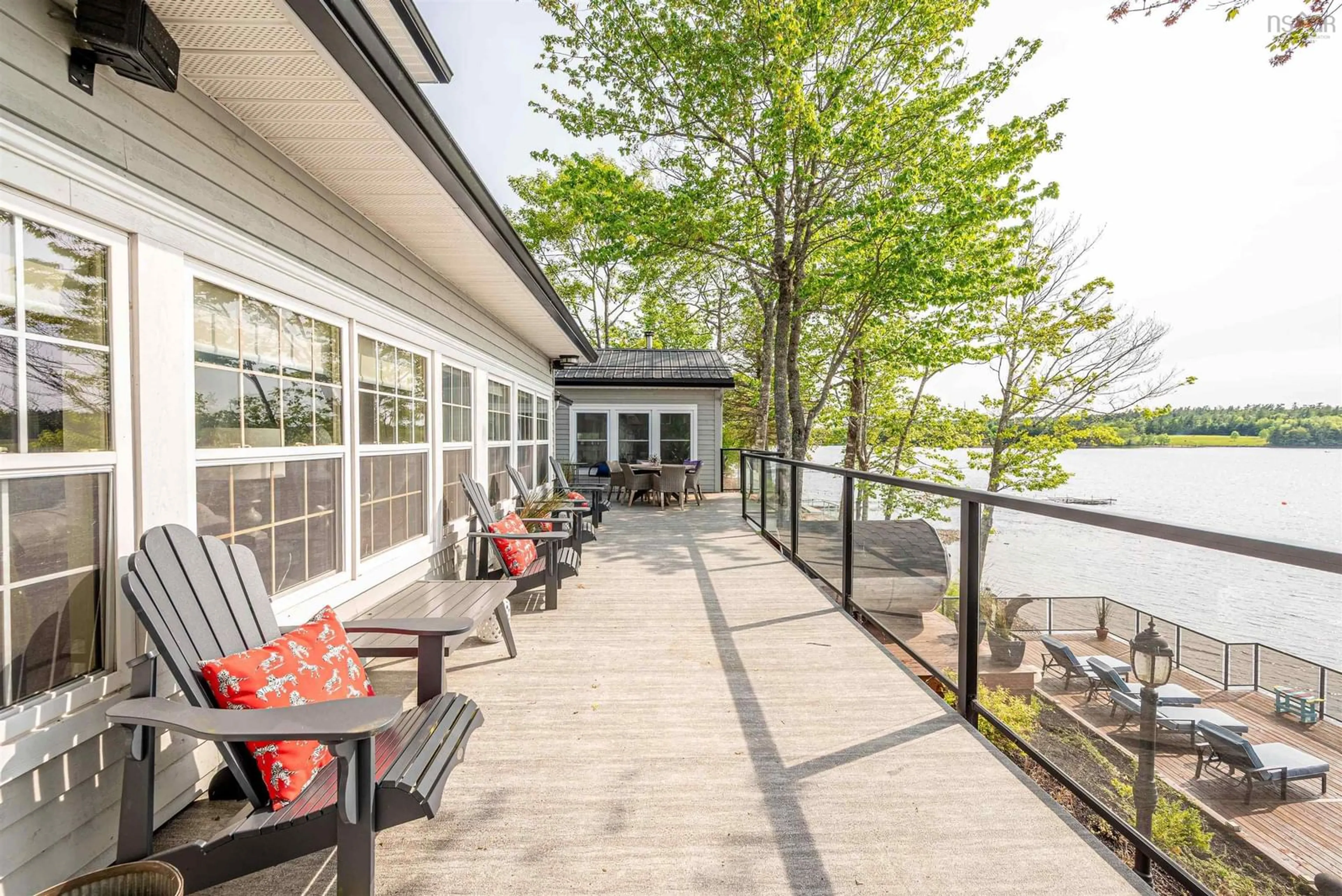 Patio, water/lake/river/ocean view for 22 Parkview Dr, Oakfield Nova Scotia B2T 1B1