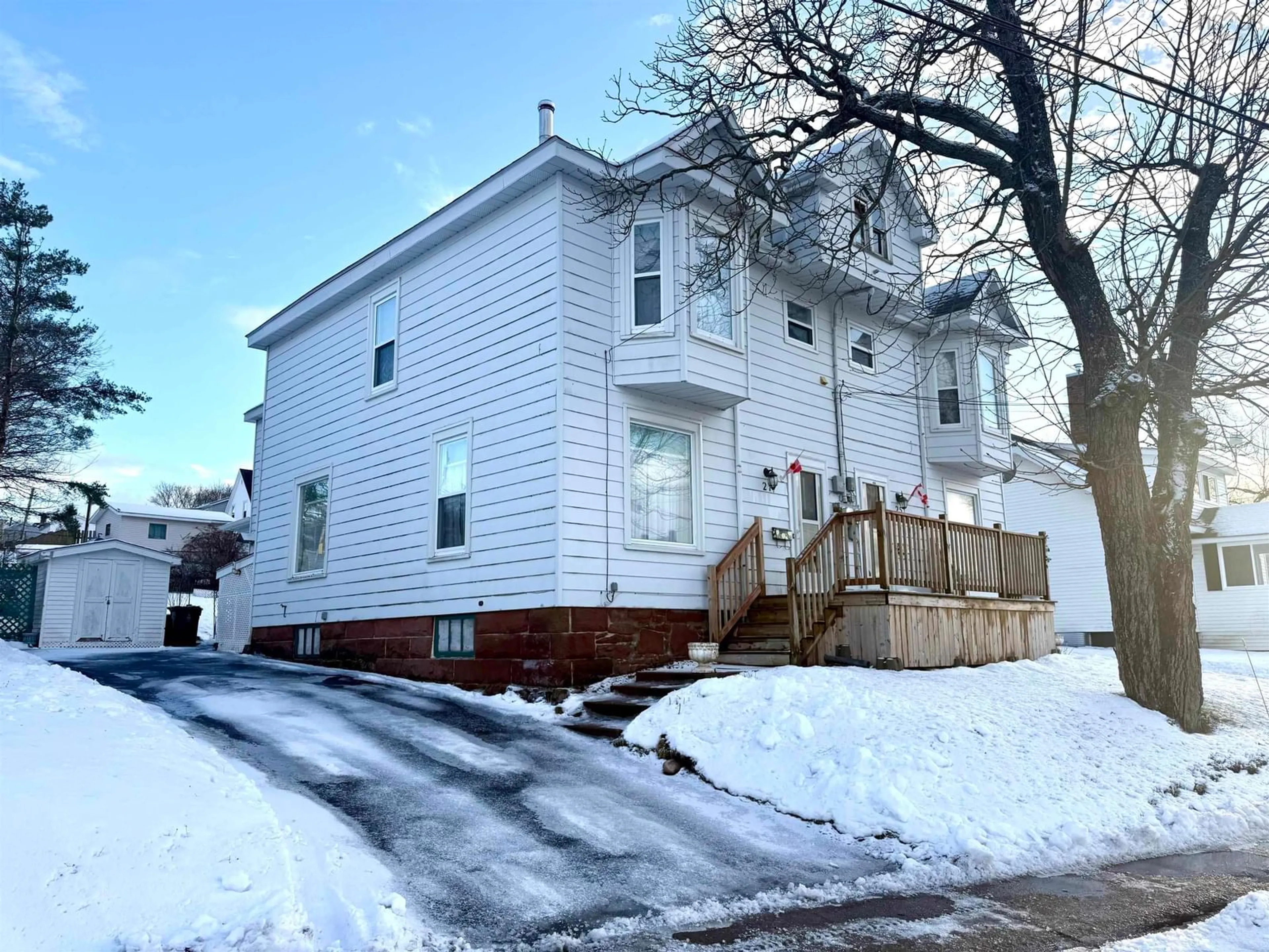 A pic from outside/outdoor area/front of a property/back of a property/a pic from drone, street for 27 Beacon St, Amherst Nova Scotia B4H 1P3