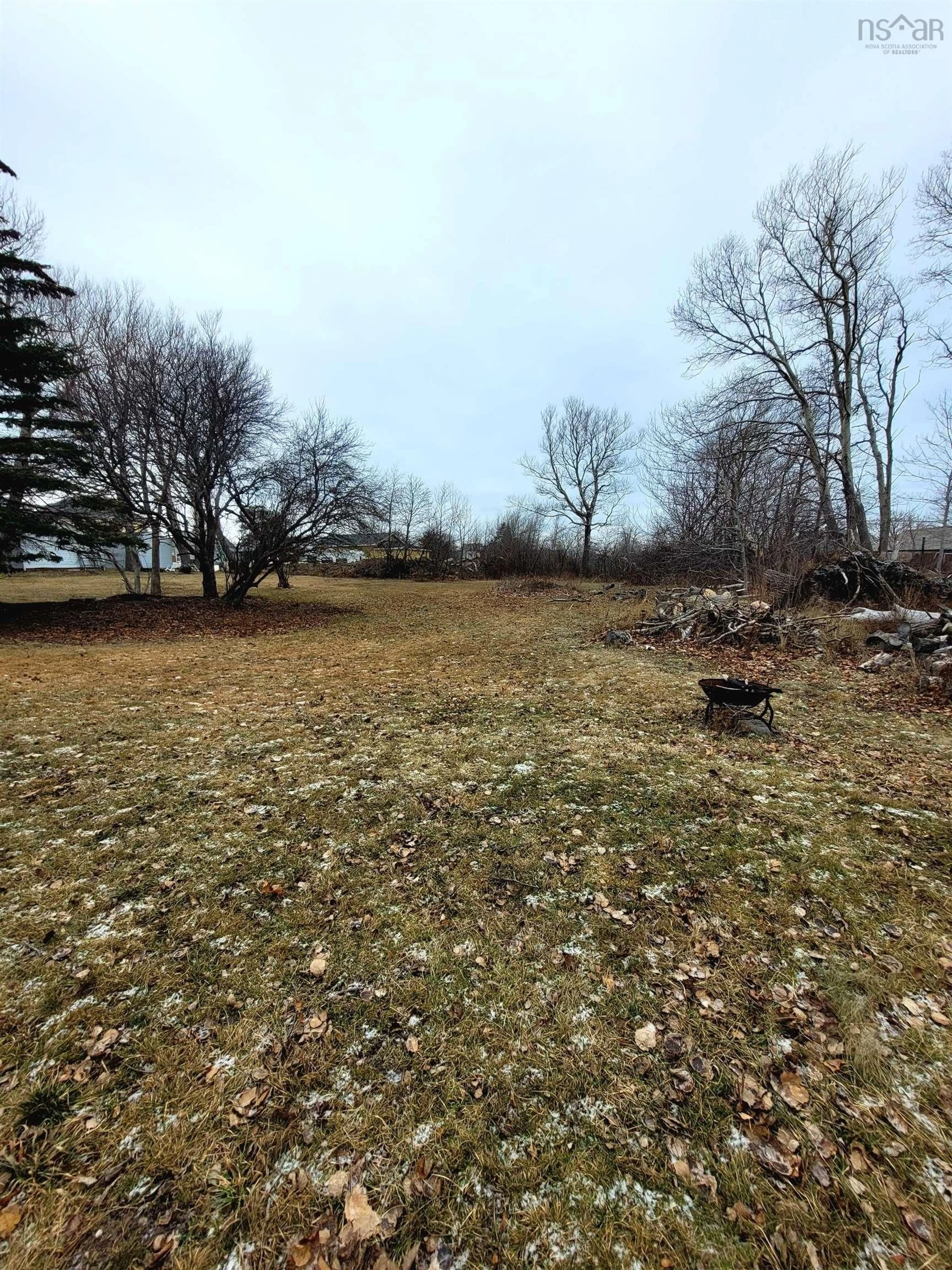 A pic from outside/outdoor area/front of a property/back of a property/a pic from drone, forest/trees view for 4 Queen St, Sydney Mines Nova Scotia B1V 1K5