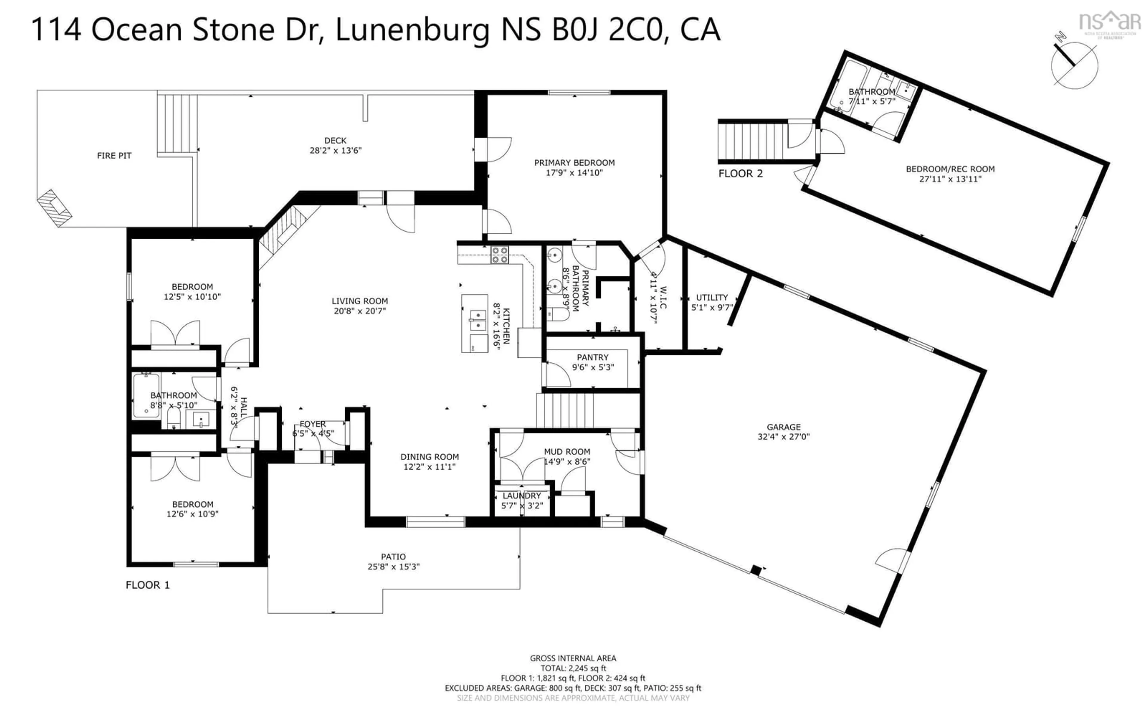 Floor plan for 114 Ocean Stone Dr, Garden Lots Nova Scotia B0J 2C0