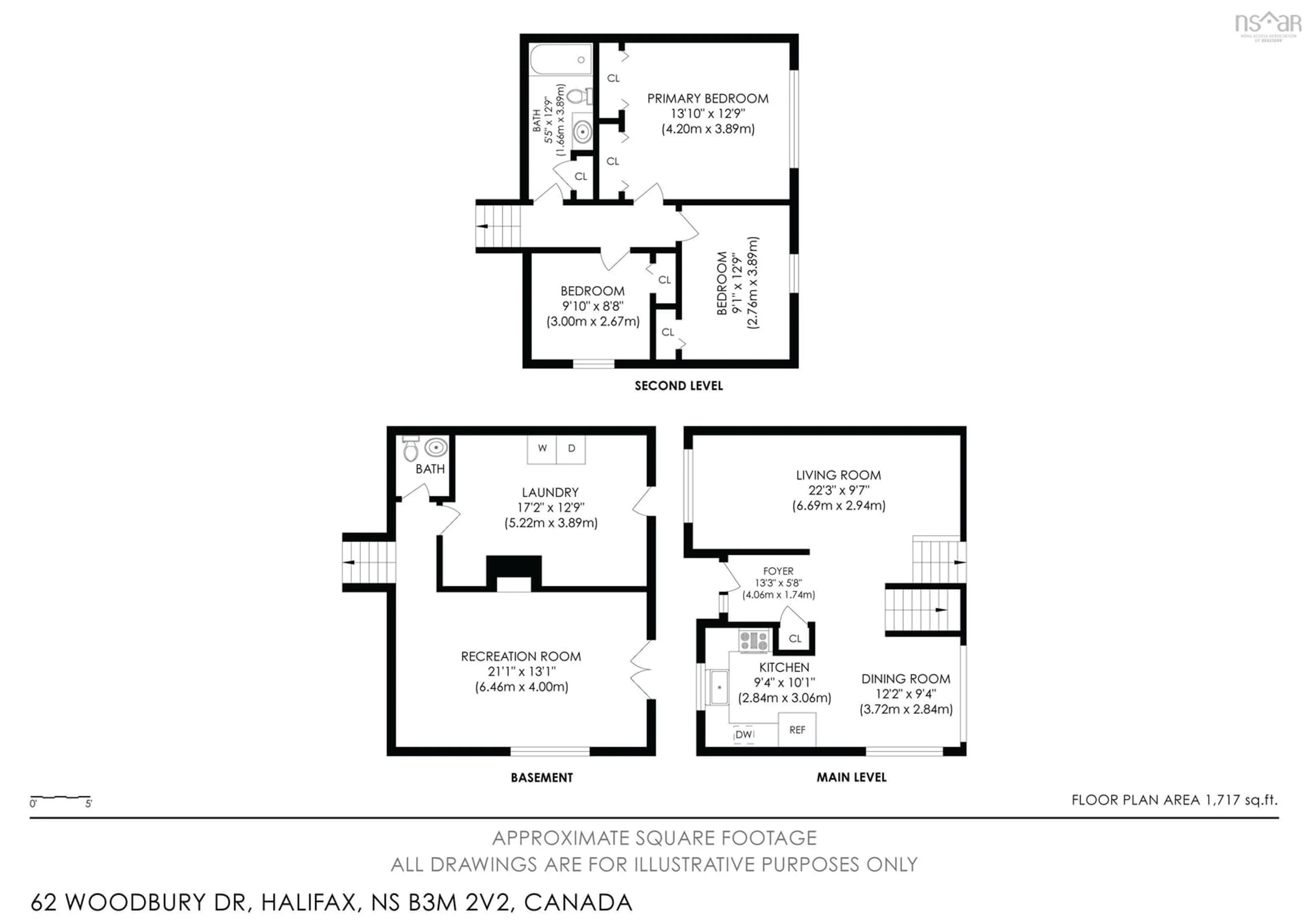 Floor plan for 62 Woodbury Drive, Rockingham Nova Scotia B3M 1Z5