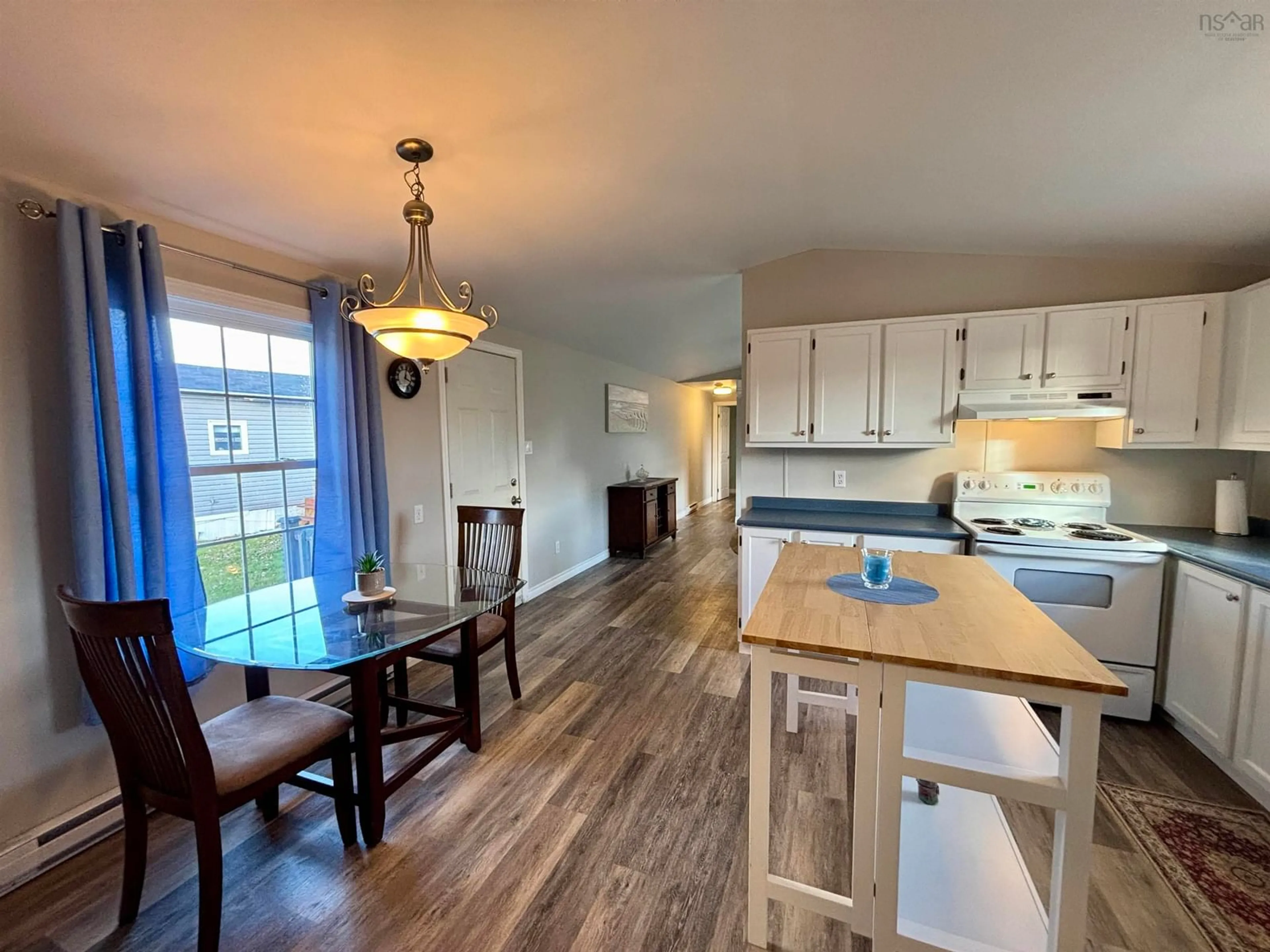 Open concept kitchen, wood/laminate floor for 11 Park Blvd, Lower South River Nova Scotia B2G 0B4
