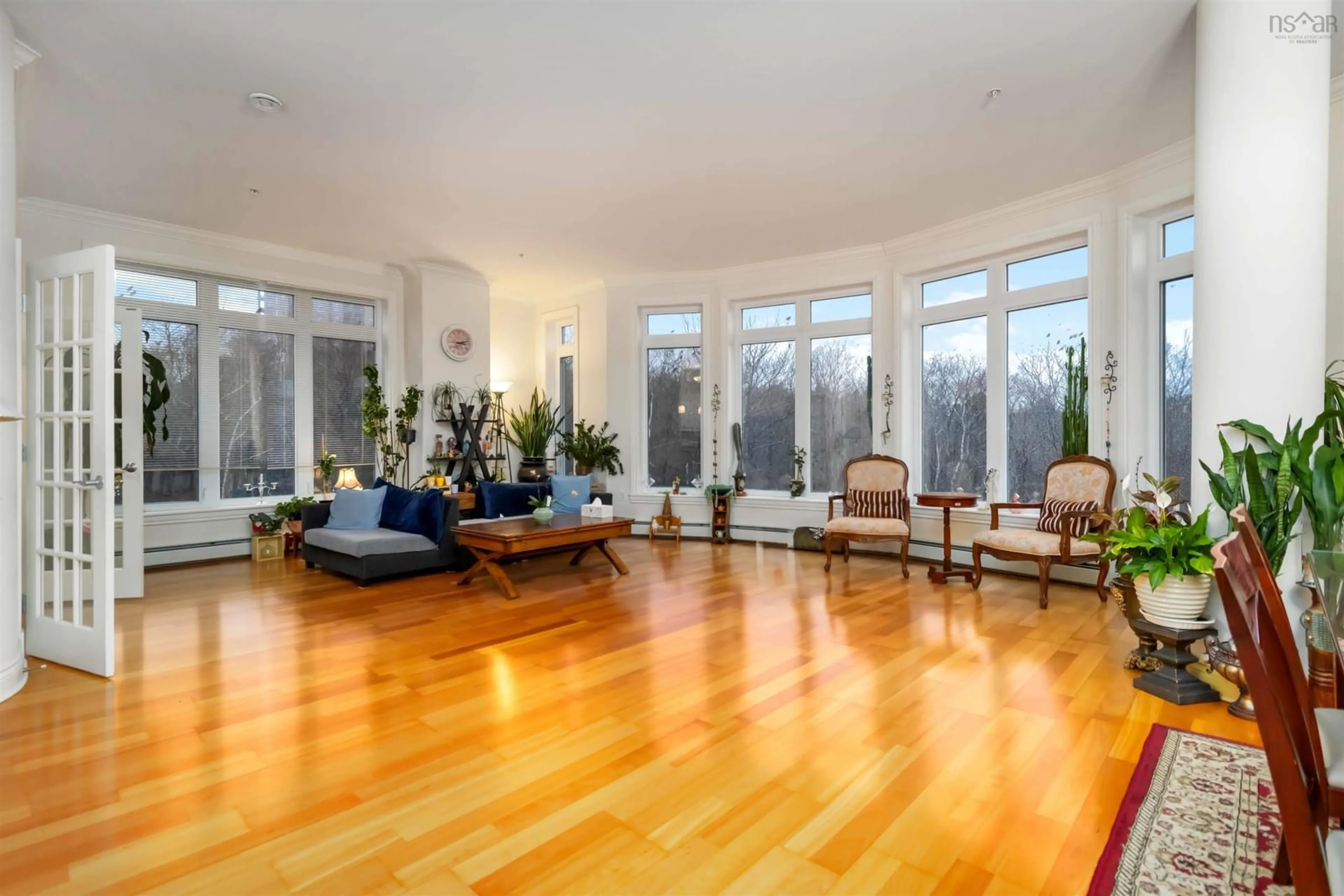Living room with furniture, wood/laminate floor for 94 Bedros Lane #504, Halifax Nova Scotia B3M 4X3