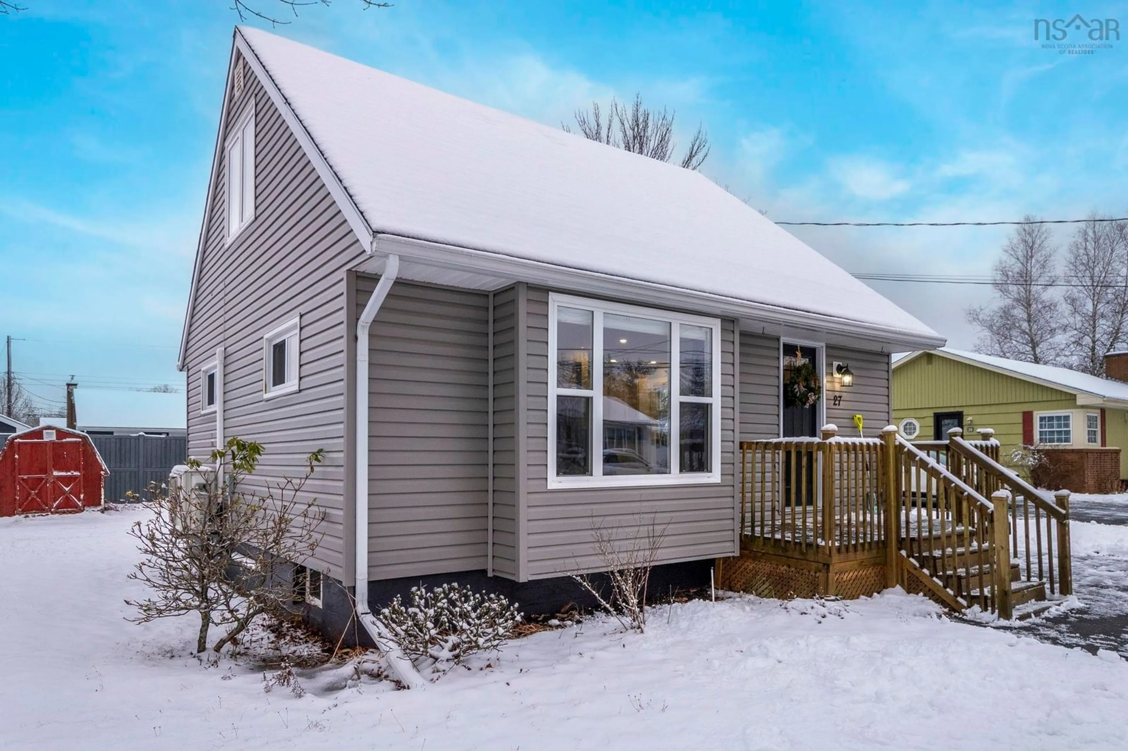 Home with vinyl exterior material, street for 27 Cambey Ave, Stellarton Nova Scotia B0K 1S0