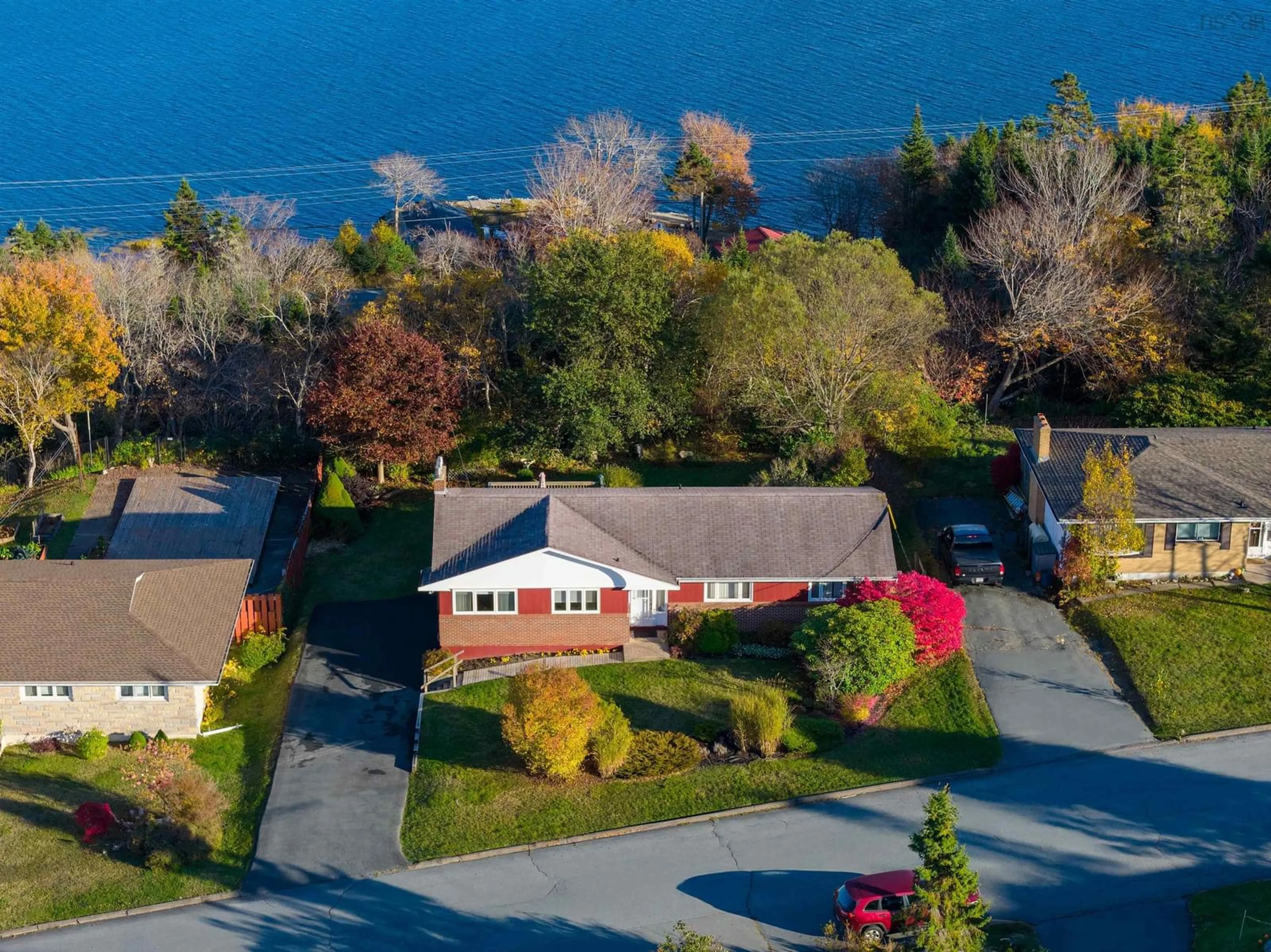 A pic from outside/outdoor area/front of a property/back of a property/a pic from drone, water/lake/river/ocean view for 50 Elaine Ave, Prospect Bay Nova Scotia B3T 1Z5