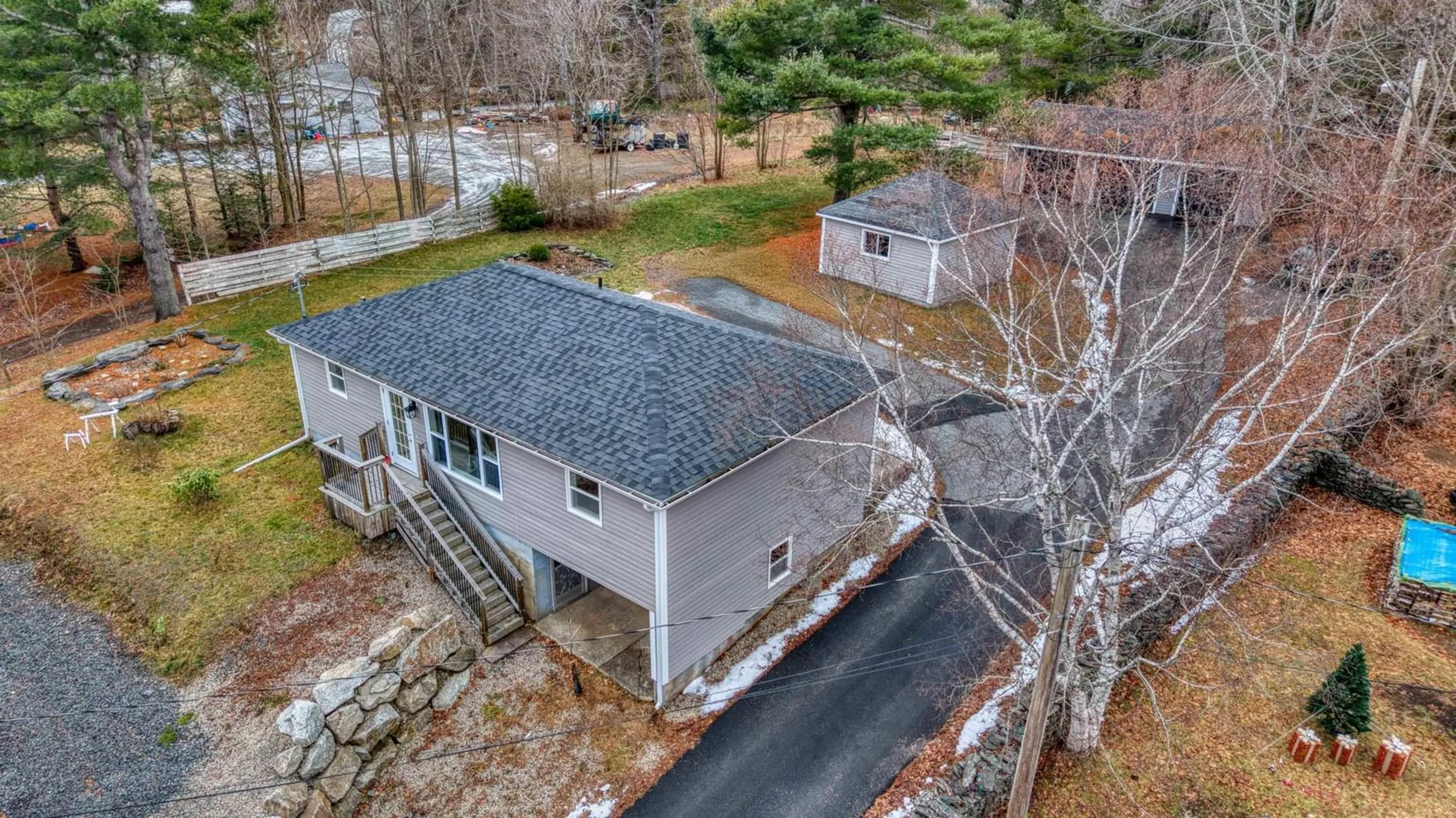 A pic from outside/outdoor area/front of a property/back of a property/a pic from drone, water/lake/river/ocean view for 27 Weagle Dr, Hebbville Nova Scotia B4V 6Z4