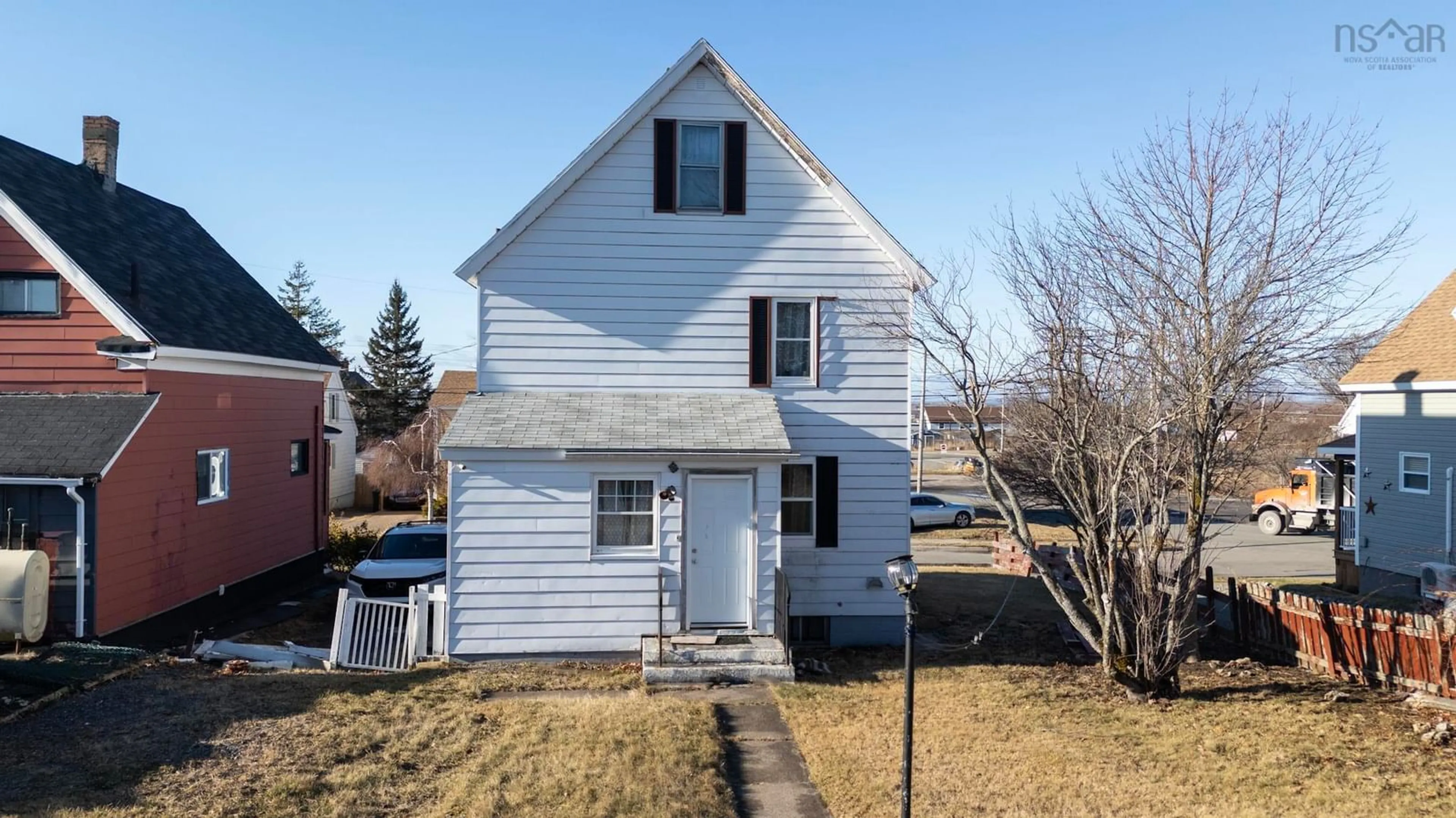 A pic from outside/outdoor area/front of a property/back of a property/a pic from drone, street for 54 Margaret St, Sydney Nova Scotia B1P 5W1